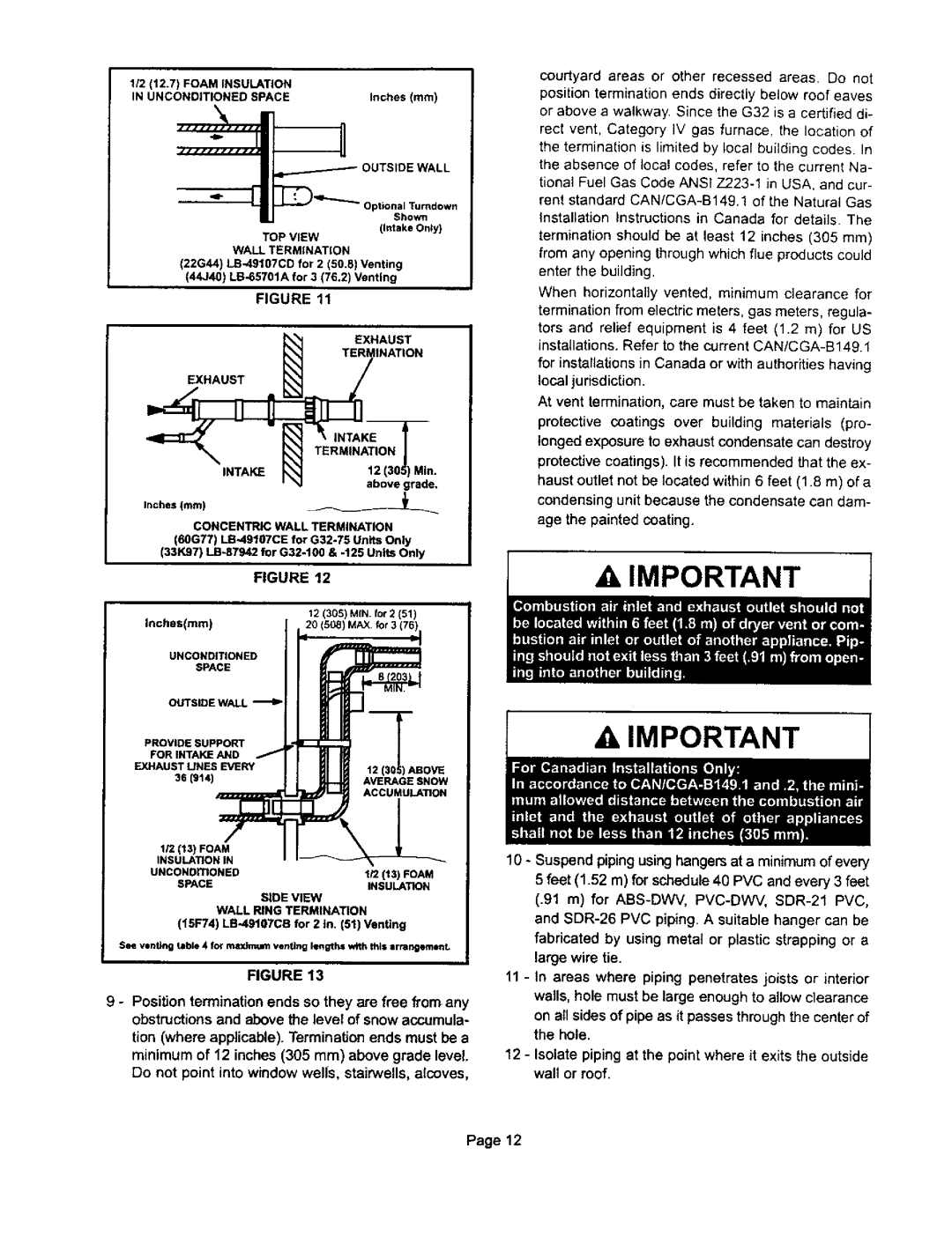 Lennox International Inc G32Q3-100 Outsidewall, Wall Termination, Exhaust Termination Intake, Wall Ringtermination 