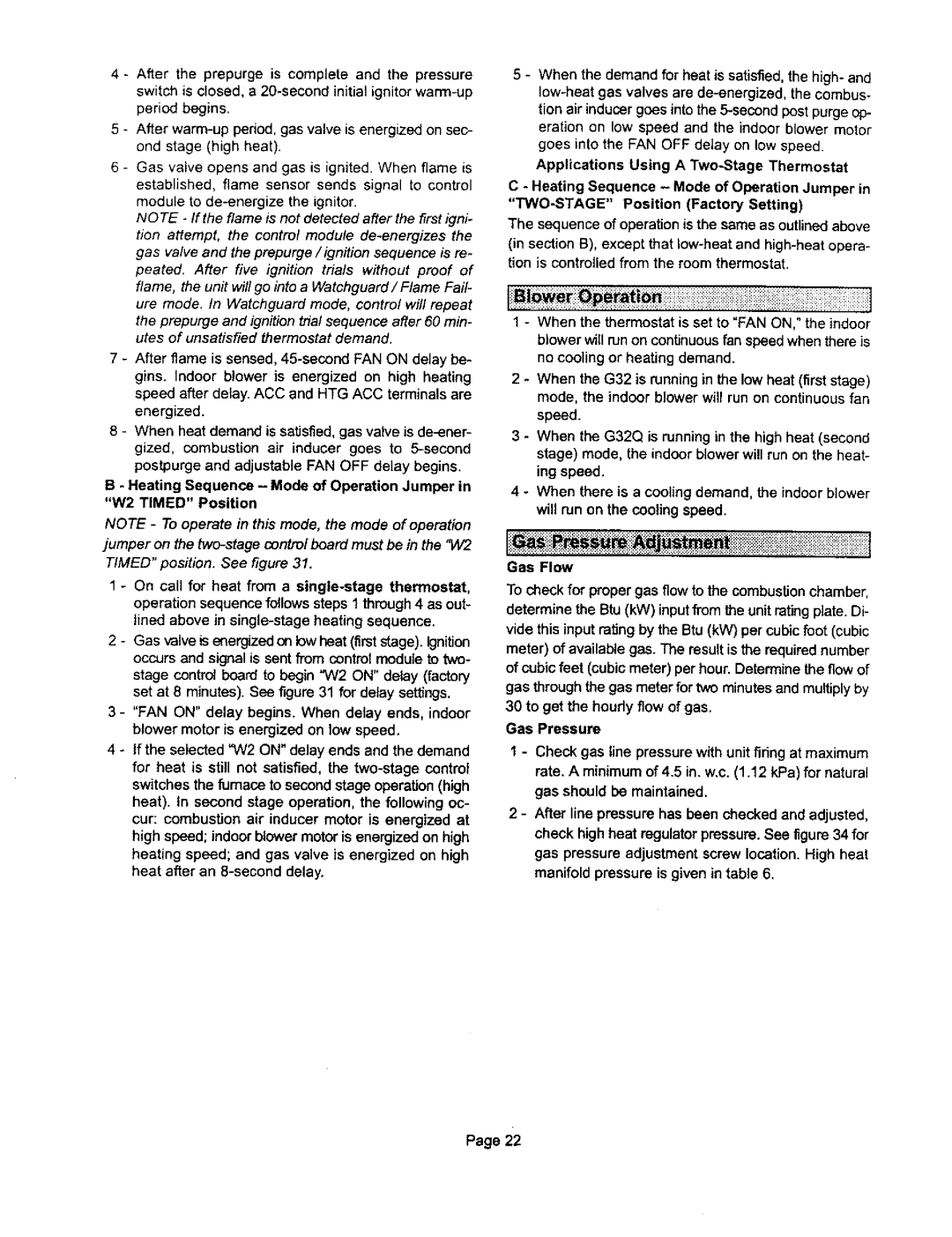 Lennox International Inc G32Q4-125, G32Q3-100, G32Q5-125, G32Q5-100 Operation sequence followssteps 1 through4 as out 