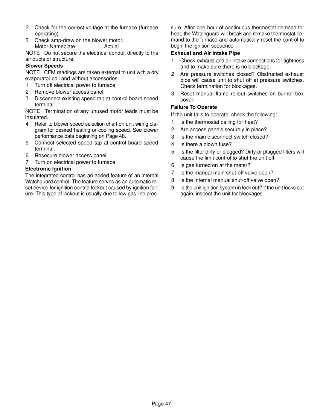 Lennox International Inc G61MP Series Units, Gas Units installation instructions 