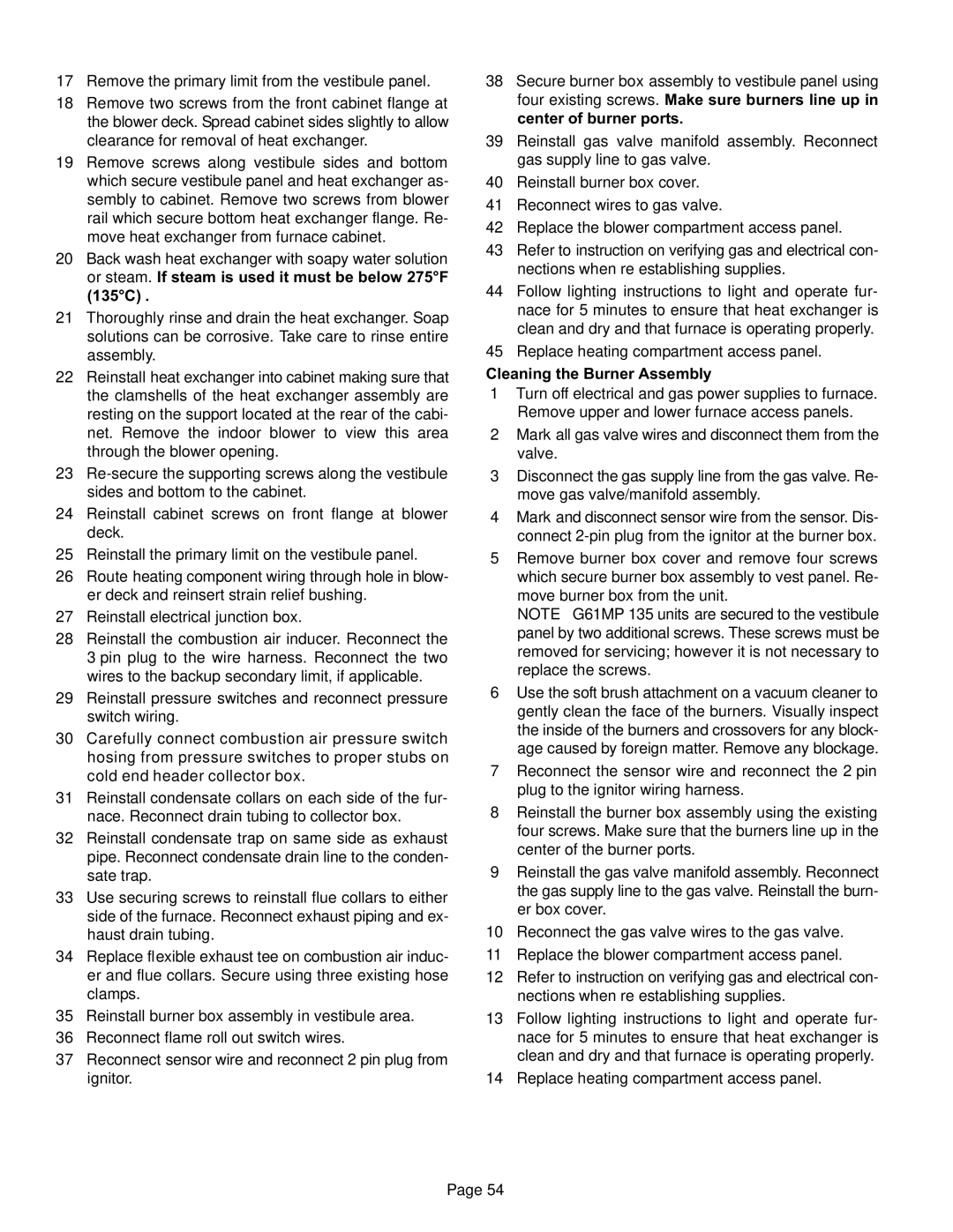 Lennox International Inc Gas Units, G61MP Series Units installation instructions 