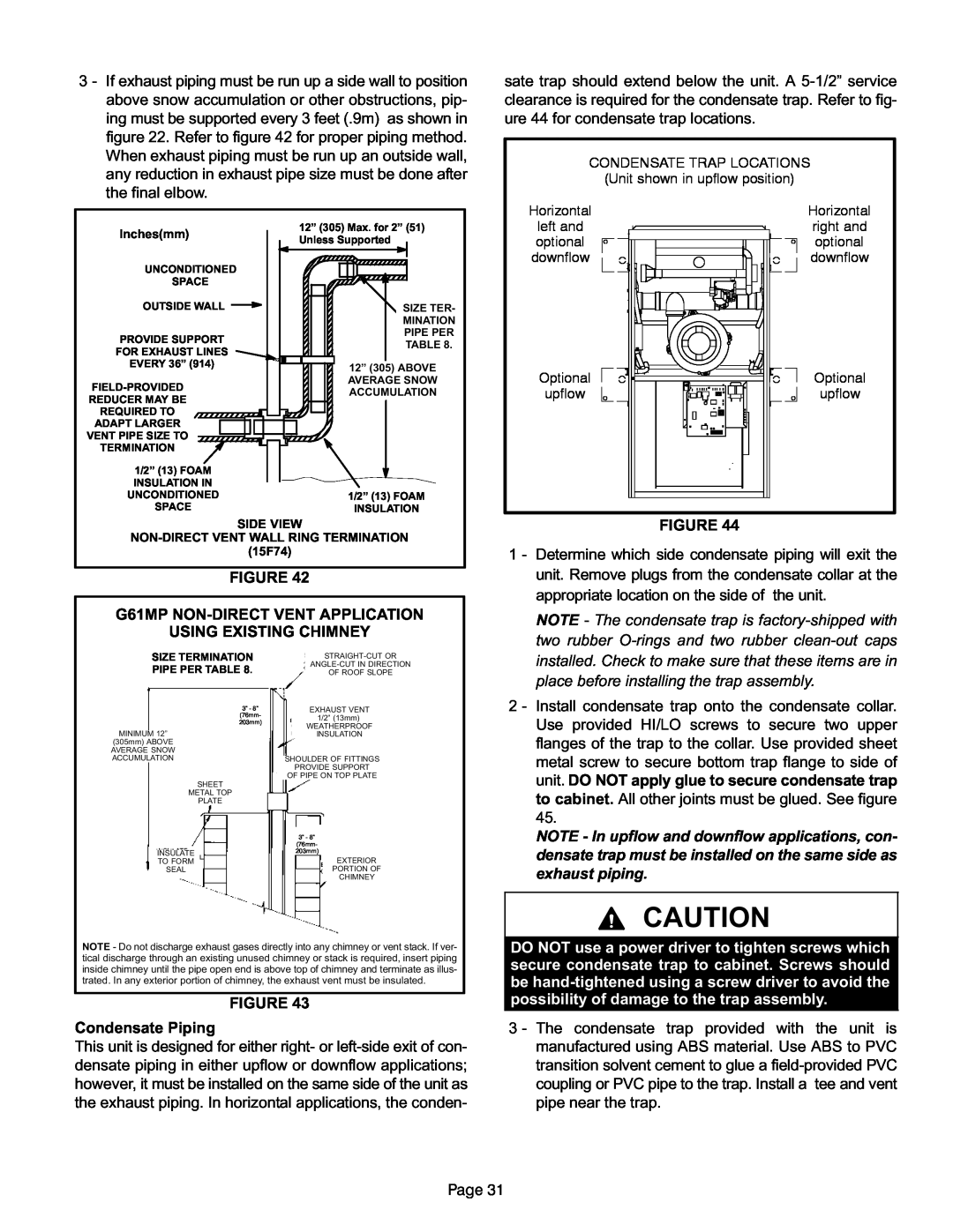 Lennox International Inc G61MP Series Units, Gas Units installation instructions FIGURE G61MP NON−DIRECT VENT APPLICATION 