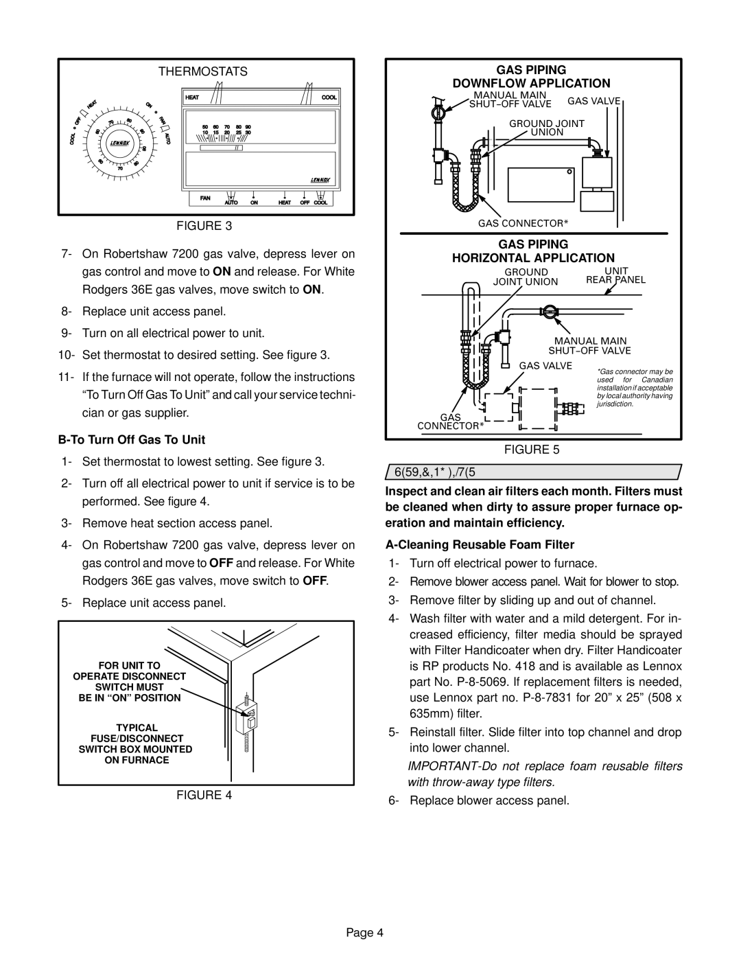 Lennox International Inc GSR21Q, GSR21V manual To Turn Off Gas To Unit, Be cleaned when dirty to assure proper furnace op 