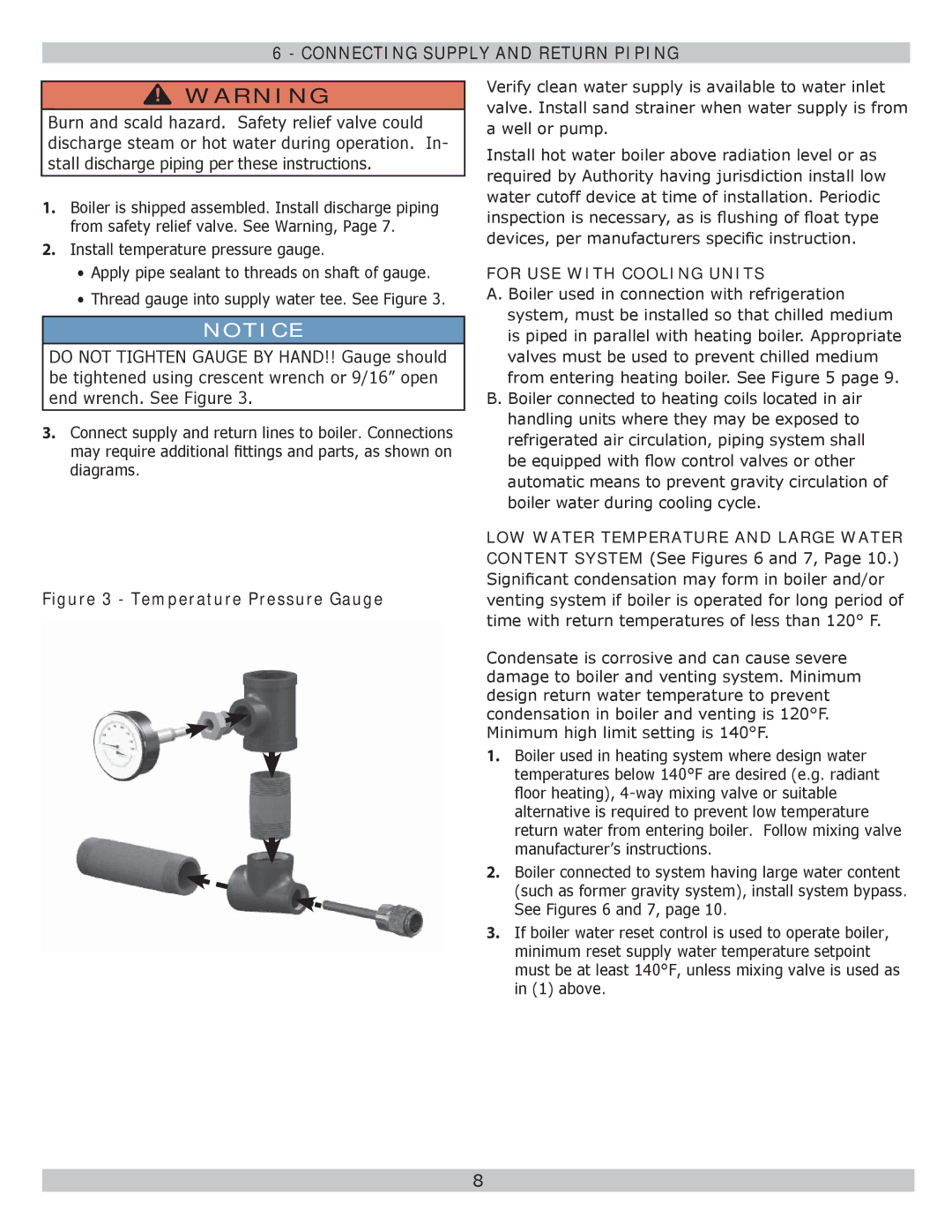 Lennox International Inc GWB8-299E-2, GWB8-262E-2, GWB8-280E-2 Temperature Pressure Gauge, For USE with Cooling Units 