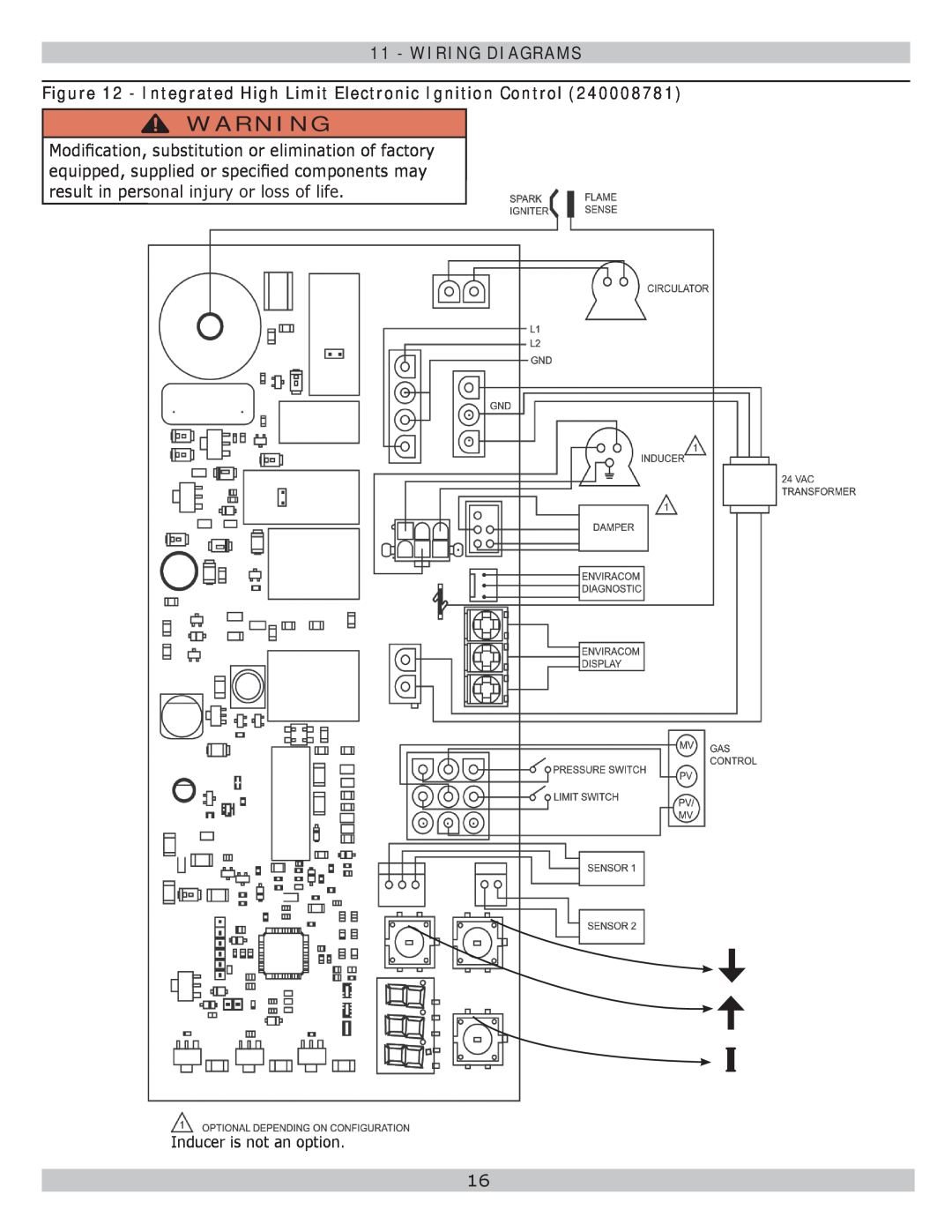 Lennox International Inc GWB8-280E-2, GWB8-262E-2 Wiring Diagrams, Integrated High Limit Electronic Ignition Control 