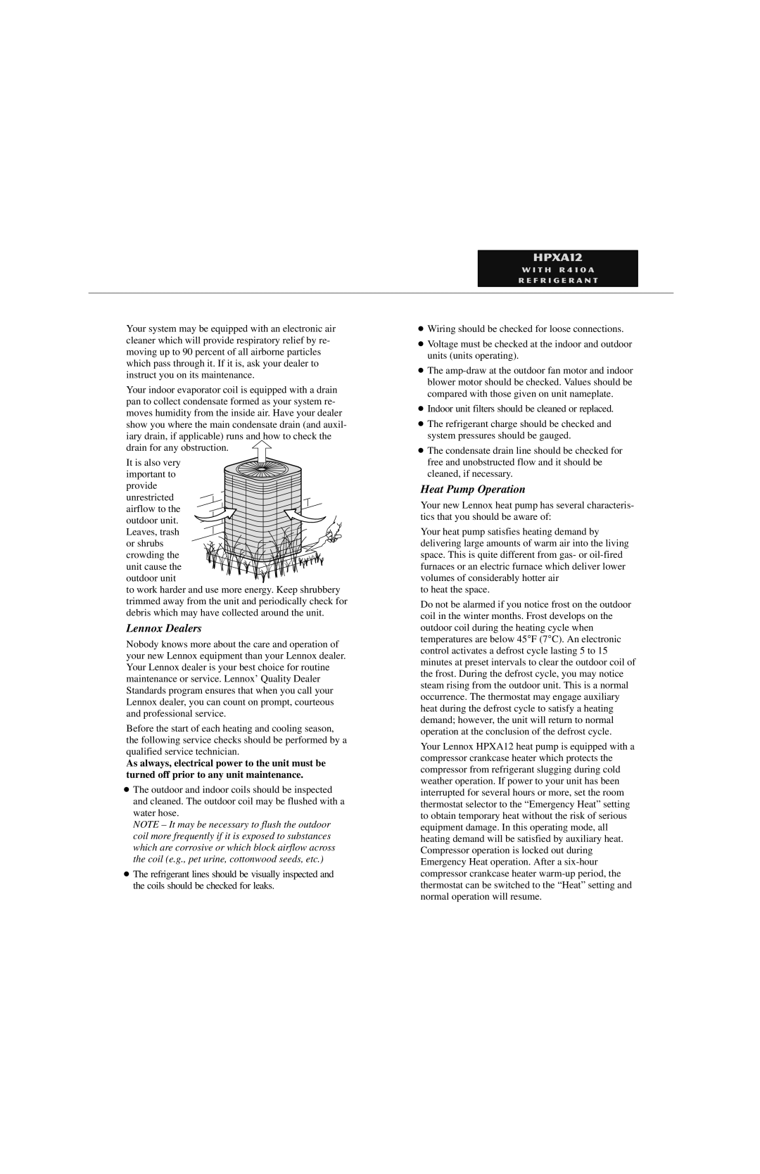 Lennox International Inc HPXA12 owner manual Lennox Dealers 