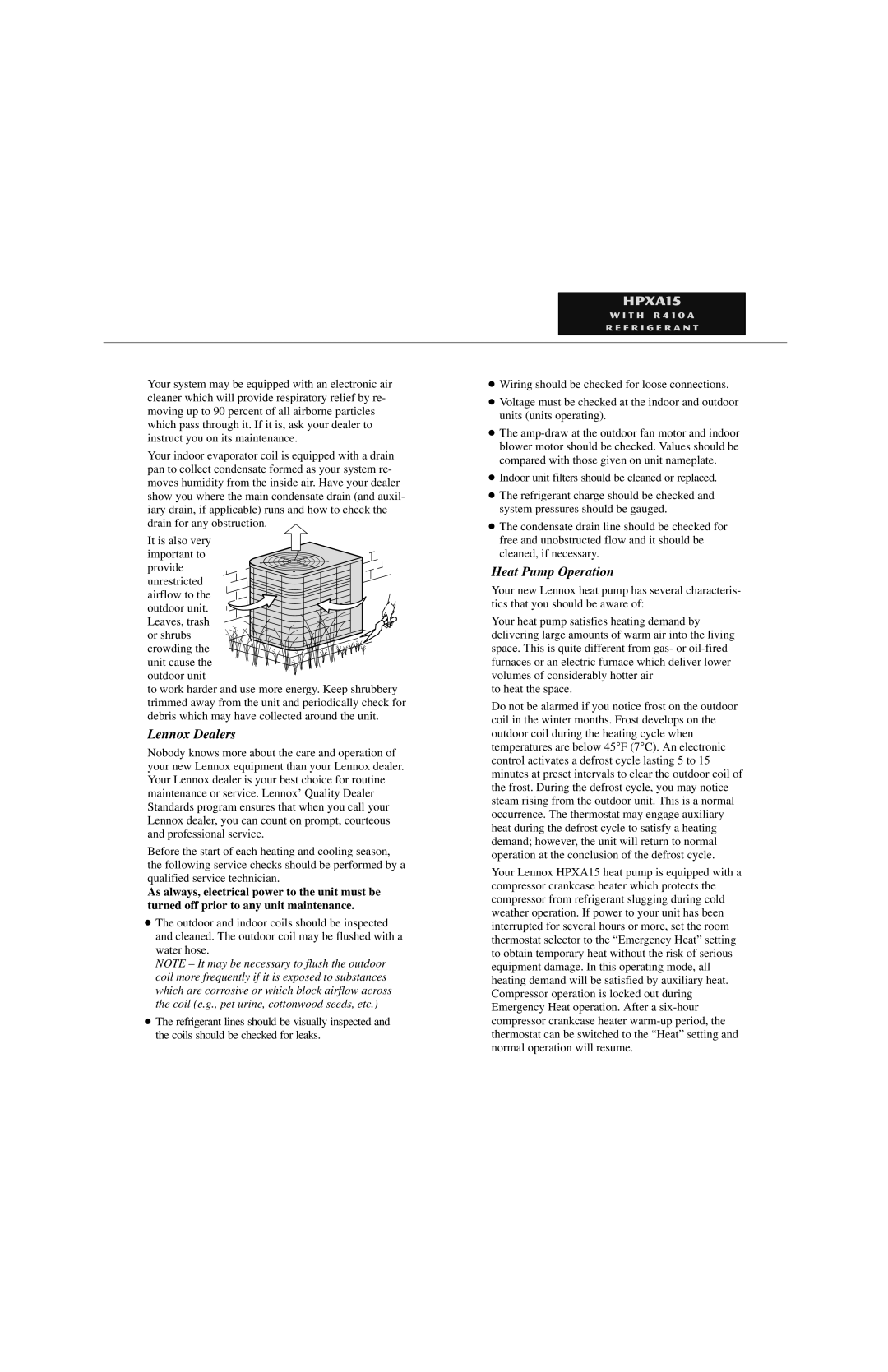 Lennox International Inc HPXa15 owner manual Lennox Dealers 