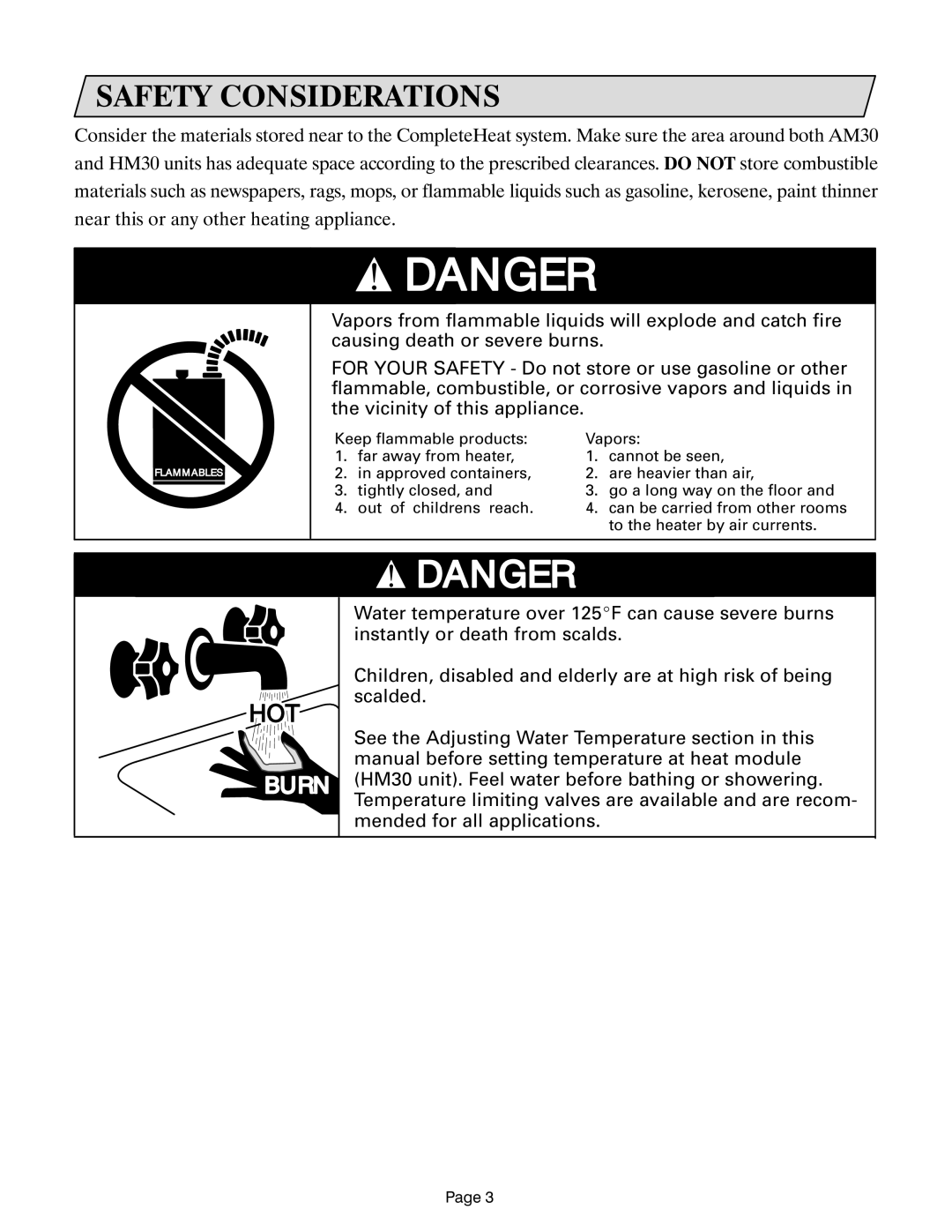 Lennox International Inc Lennox CompleteHeatTM COMBINATION HEATING SYSTEM manual Safety Considerations 