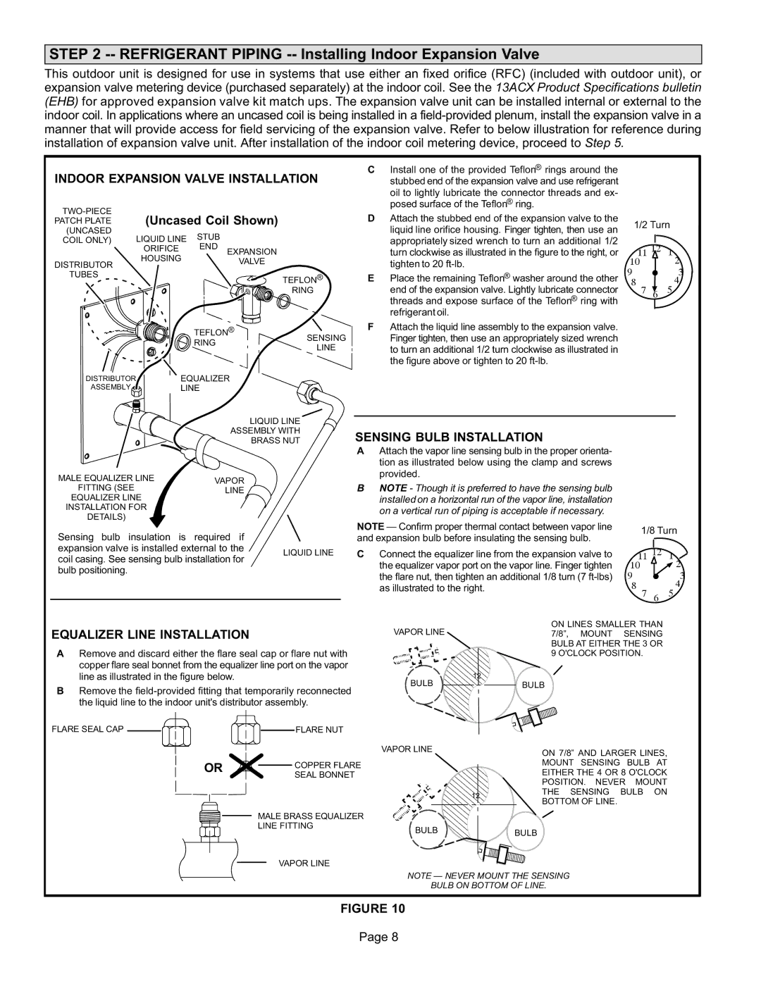 Lennox International Inc 506945-01 Refrigerant Piping -- Installing Indoor Expansion Valve, Uncased Coil Shown 