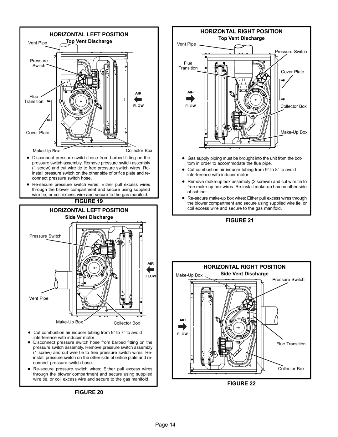 Lennox International Inc Merit Series Gas Furnace Horizontal Left Position, Horizontal Right Position, Side Vent Discharge 