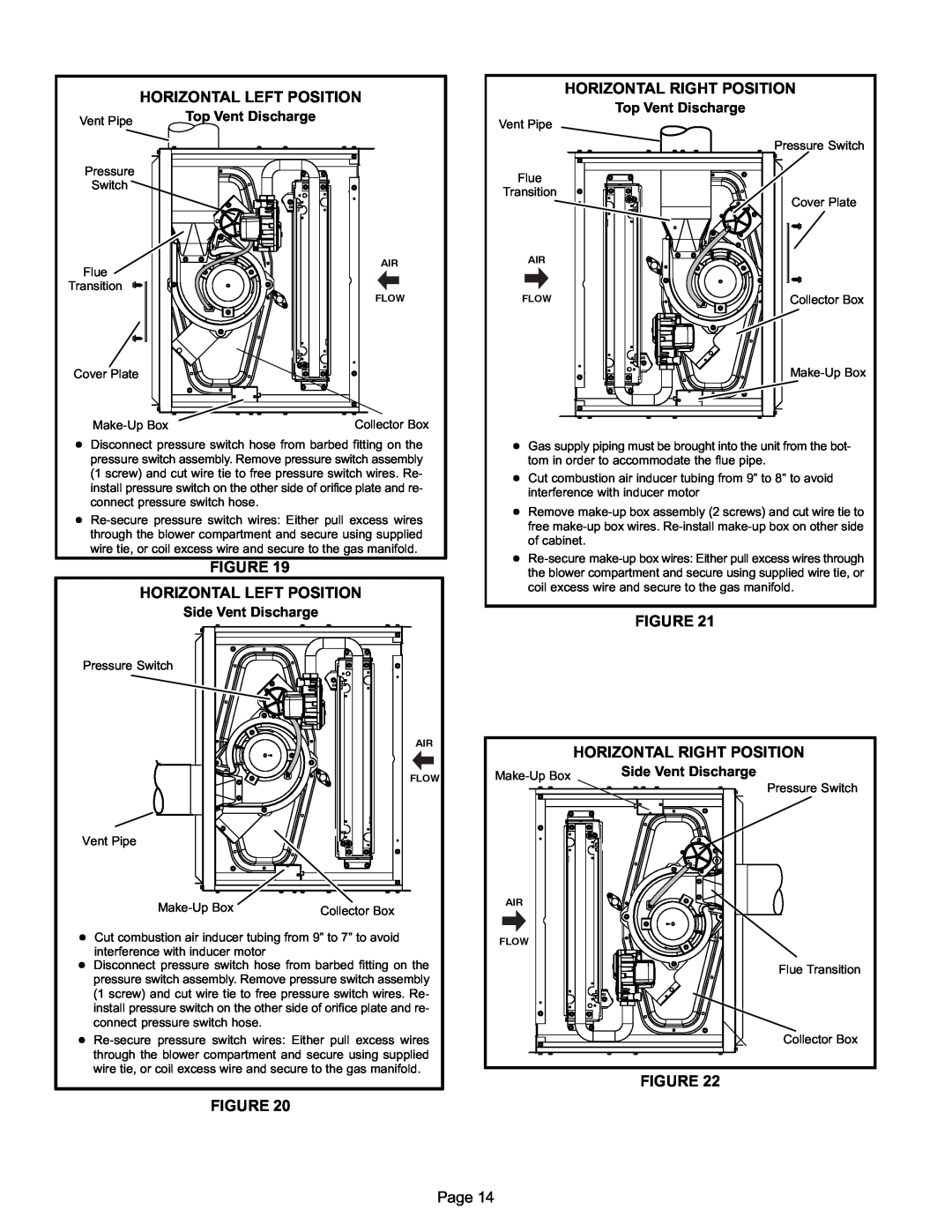 Lennox International Inc Merit Series Gas Furnace Horizontal Left Position, Horizontal Right Position, Page 