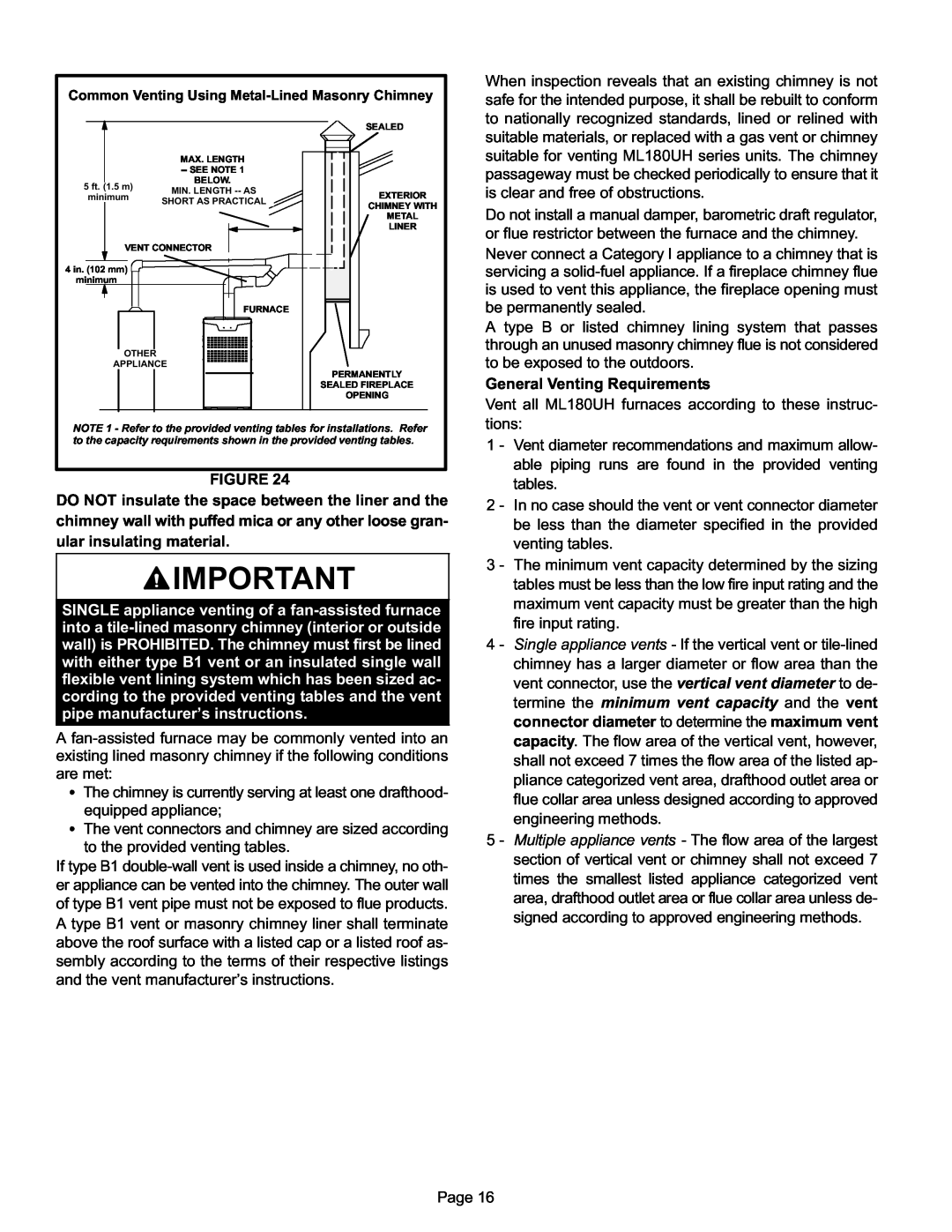 Lennox International Inc Merit Series Gas Furnace installation instructions 