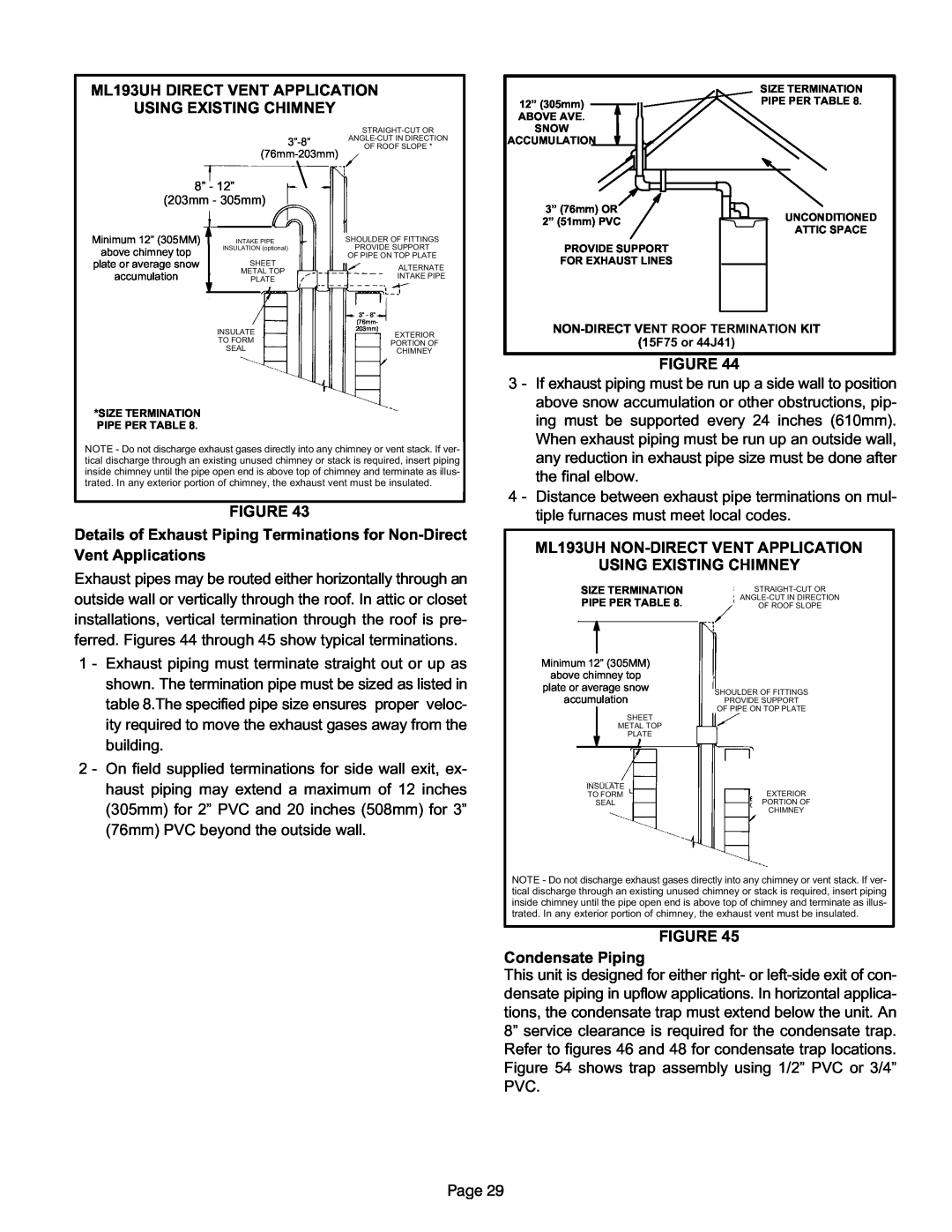 Lennox International Inc Lennox Merit Series Gas Furnace Upflow/Horizontal Air Discharge ML193UH DIRECT VENT APPLICATION 