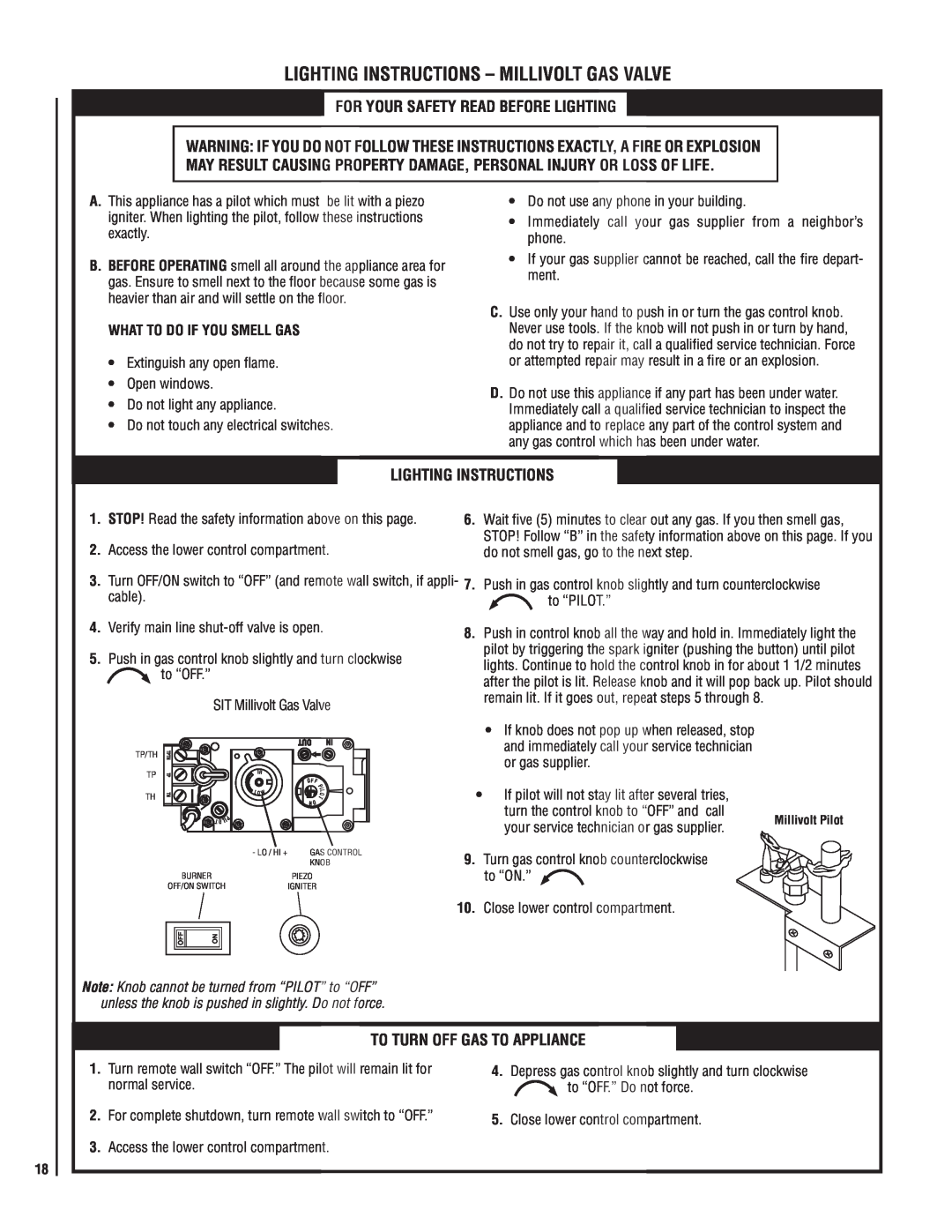 Lennox International Inc MPB35ST-NM manual For Your Safety Read Before Lighting, Lighting Instructions, normal service 
