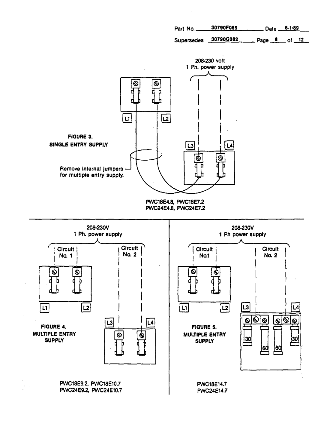 Lennox International Inc PWC183, PWC24E9.2, PWC302, PWC24E14.7 Date, Single Entry Supply, PWGI8E7.2, Multiple Entry Supply 