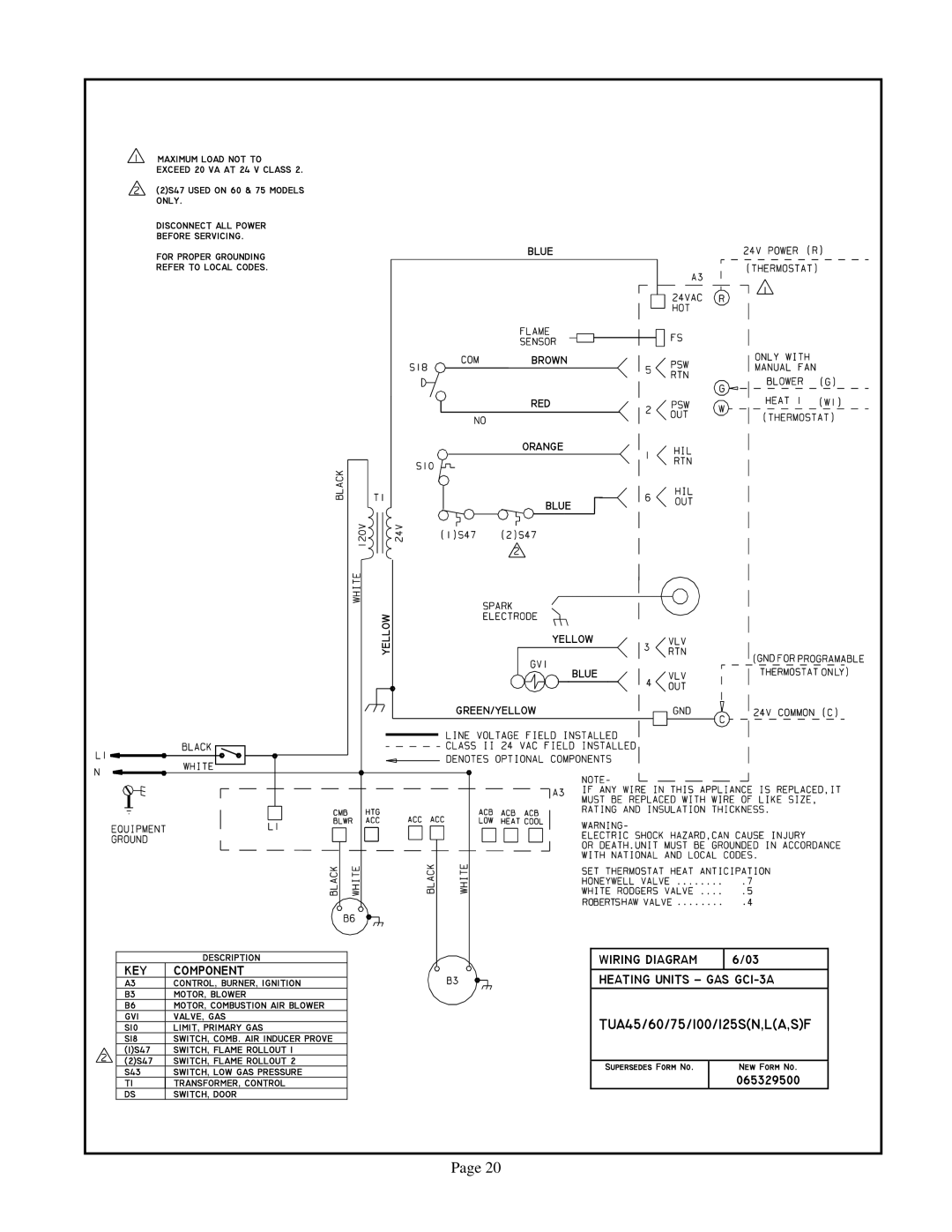 Lennox International Inc TUA60S, TUA125S, TUA45S, TUA100S, TUA75S installation instructions TUA45/60/75/100/125SN,LA,SF 