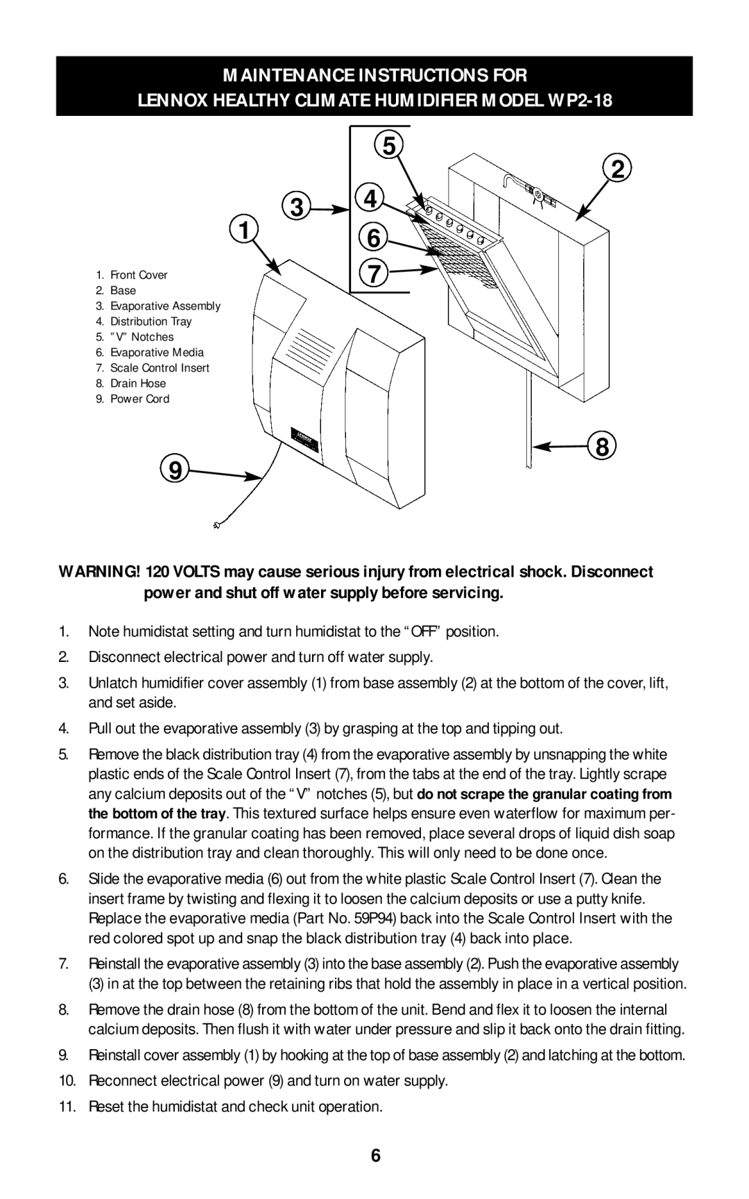 Lennox International Inc WB2-12, WB2-17 WP2-18 owner manual 