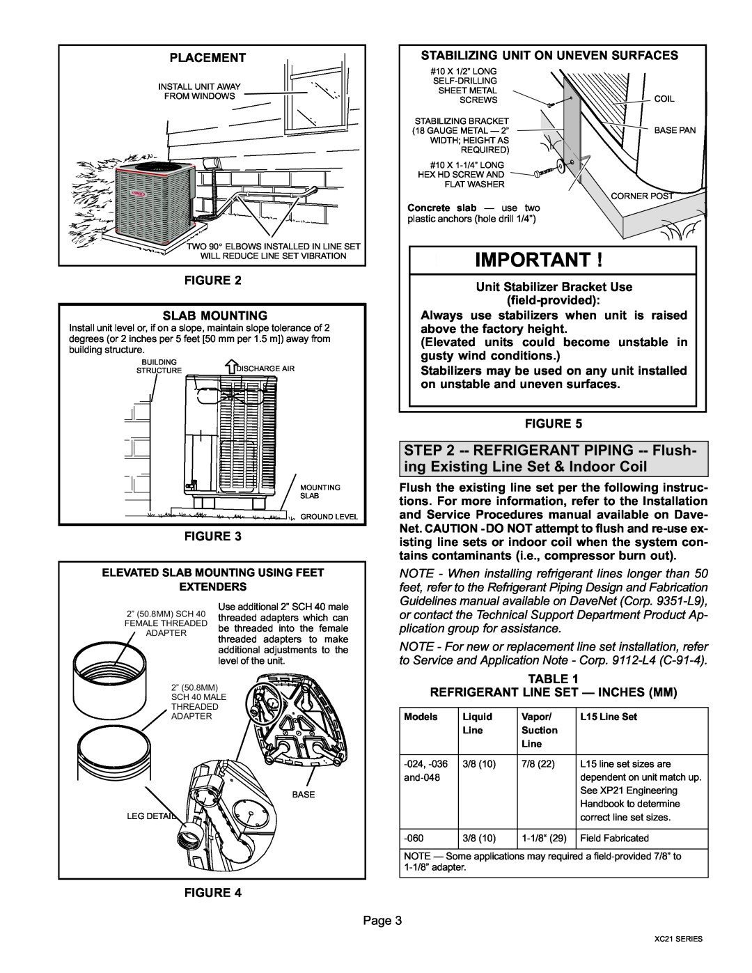 Lennox International Inc Dave Lennox Signature Collection XC21 System installation instructions Placement 