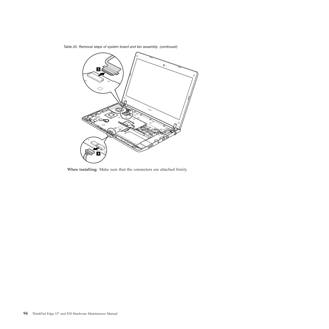 Lenovo 019726U manual Removal steps of system board and fan assembly 