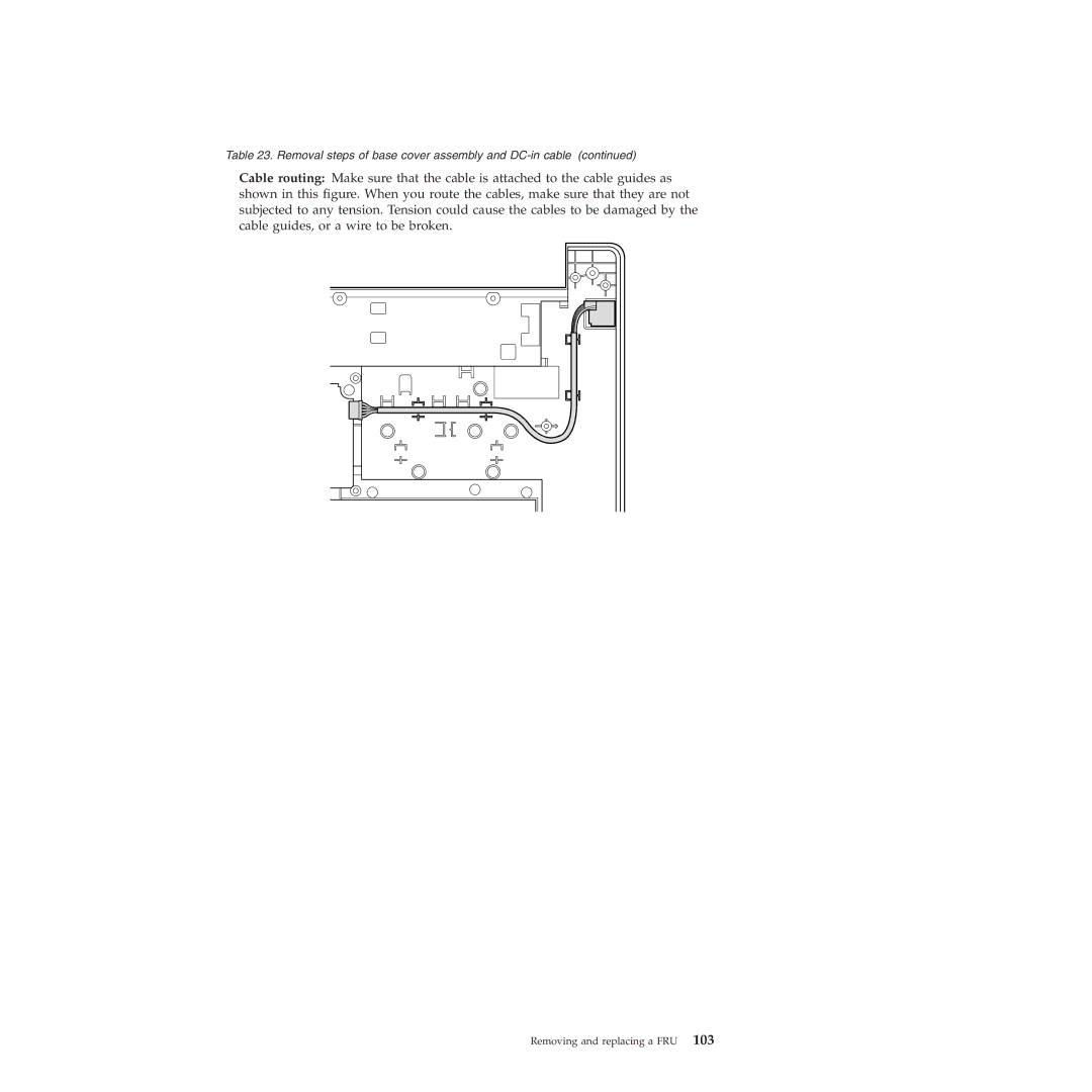 Lenovo 019726U manual Removal steps of base cover assembly and DC-in cable 