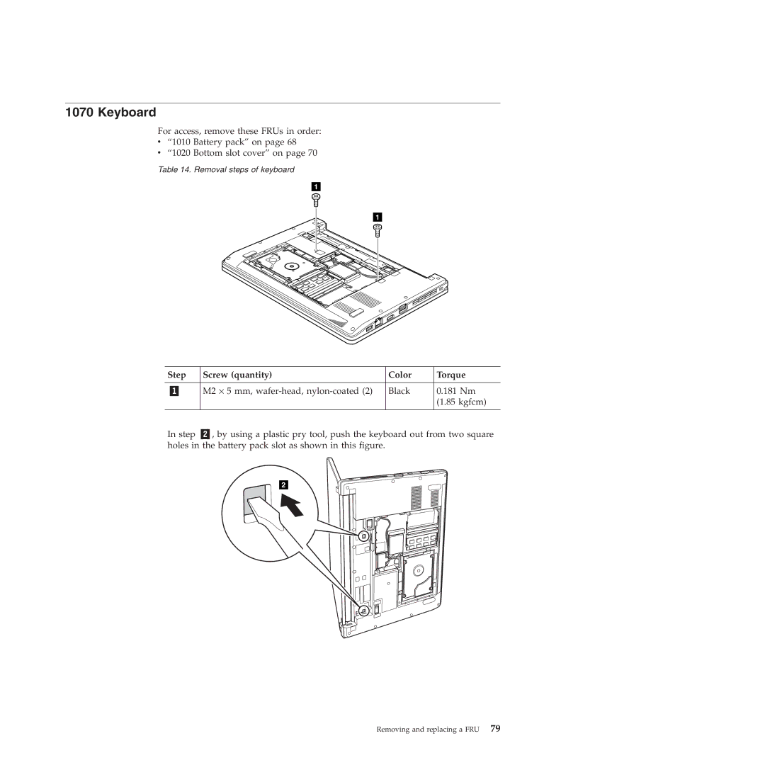 Lenovo 019726U manual Keyboard 