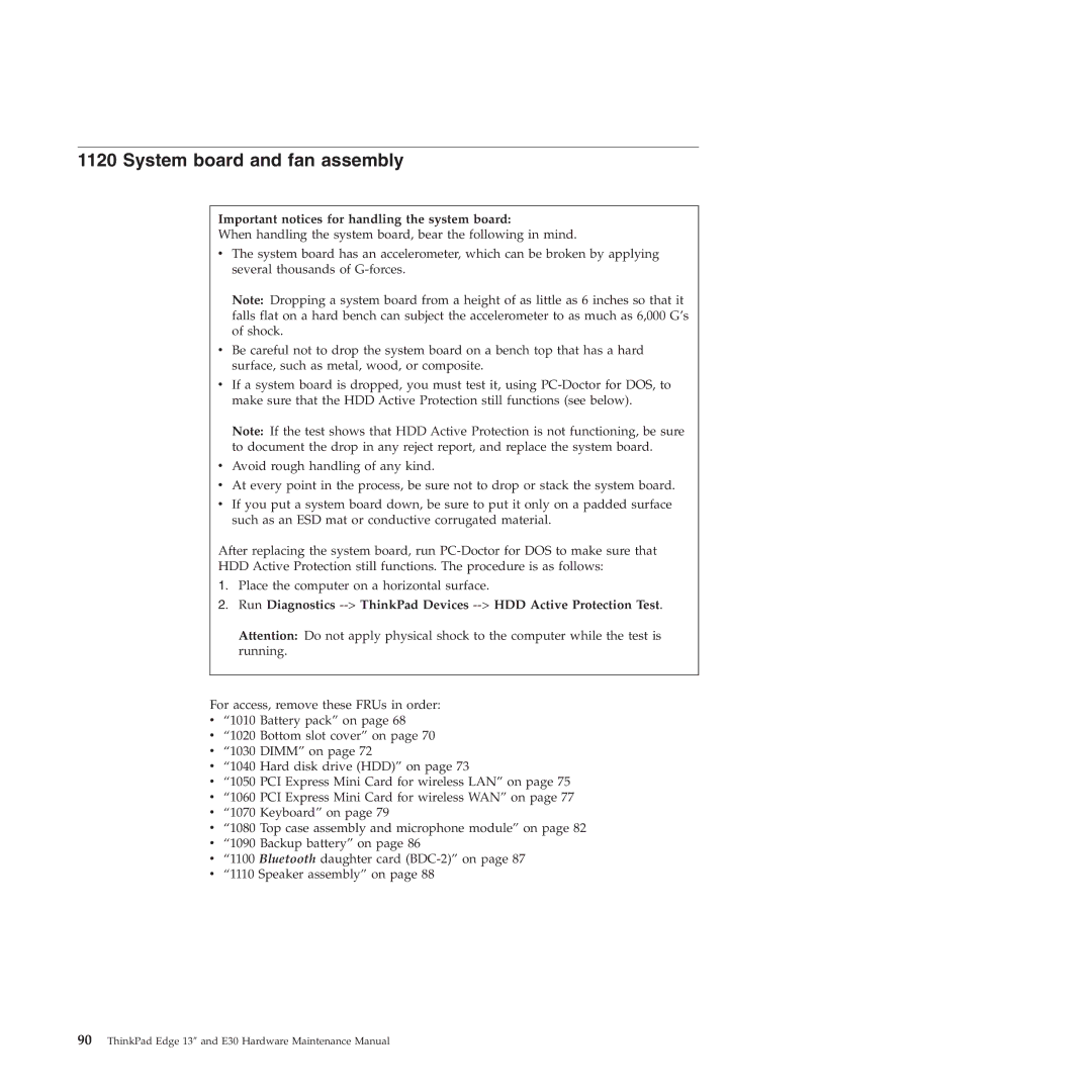 Lenovo 019726U manual System board and fan assembly, Important notices for handling the system board 