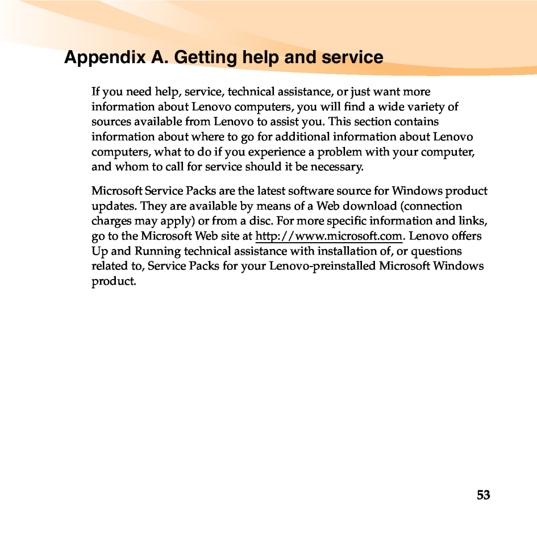 Lenovo 06472BU manual Appendix A. Getting help and service 