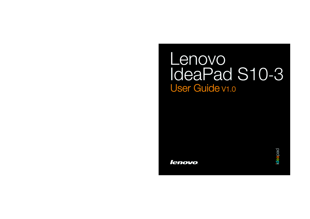 Lenovo 06472BU manual Lenovo IdeaPad S10-3 