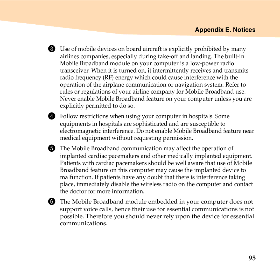 Lenovo 06472BU manual Appendix E. Notices 