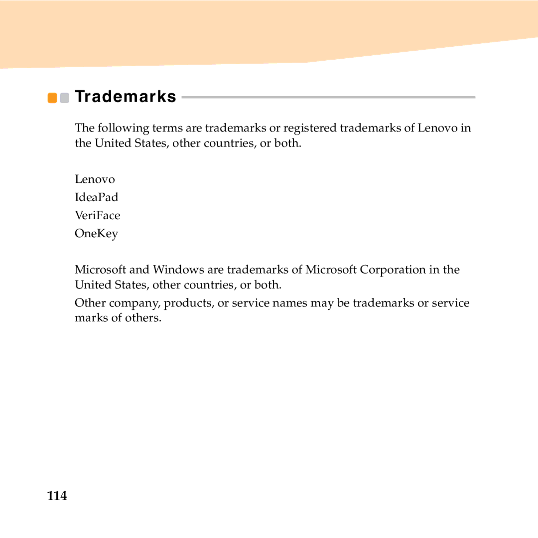 Lenovo 06472BU manual Trademarks 