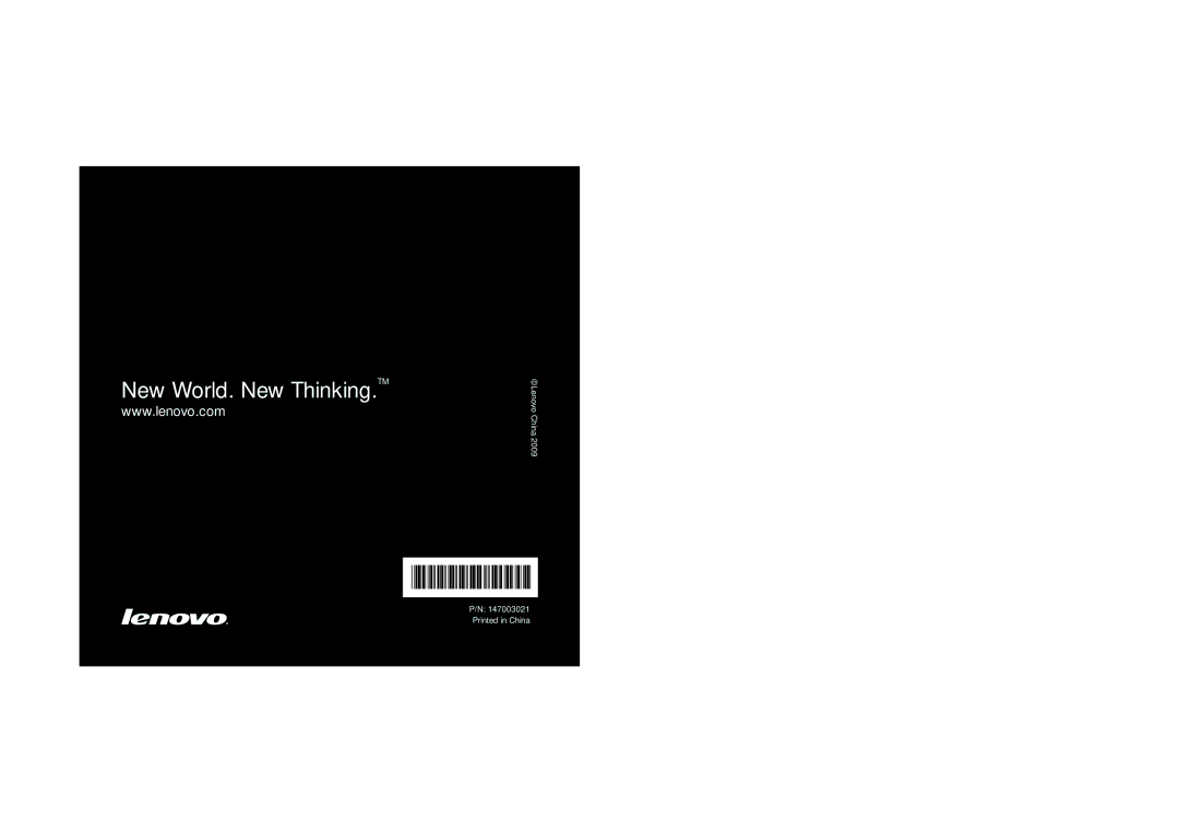 Lenovo 06472BU manual New World. New Thinking.TM 