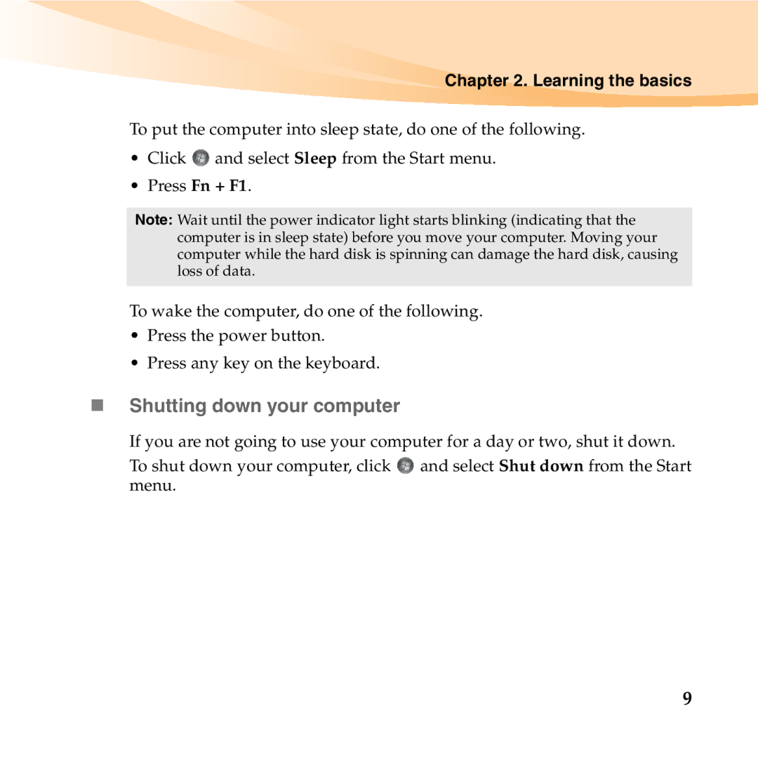 Lenovo 06472BU manual „ Shutting down your computer 