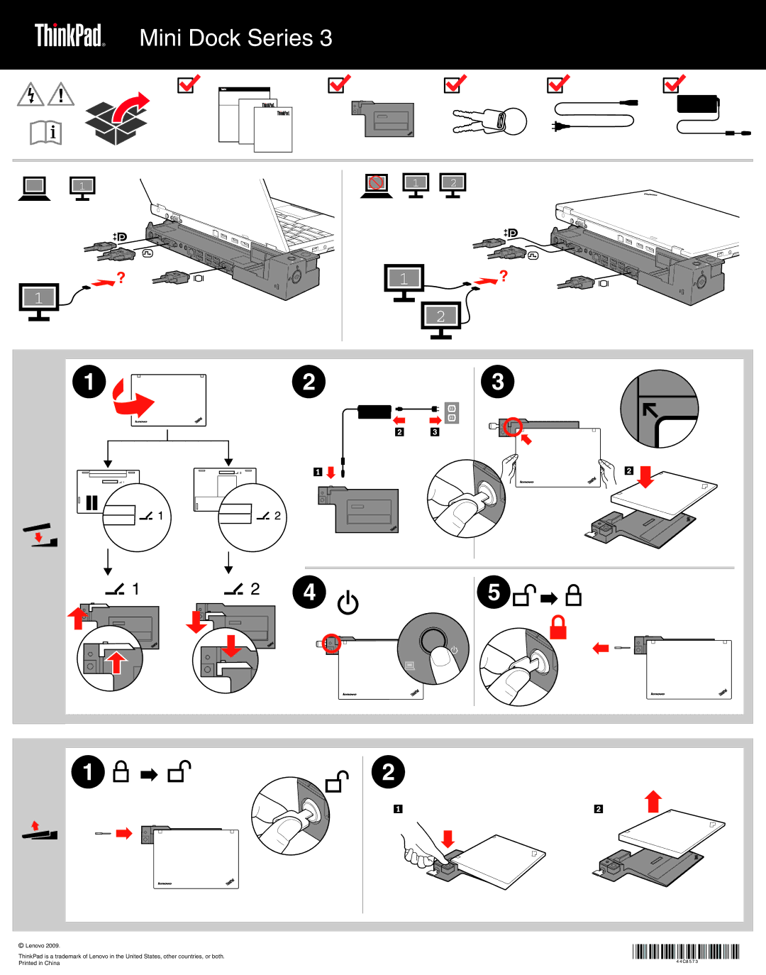 Lenovo RJ45, 0A33932 manual Mini Dock Series 