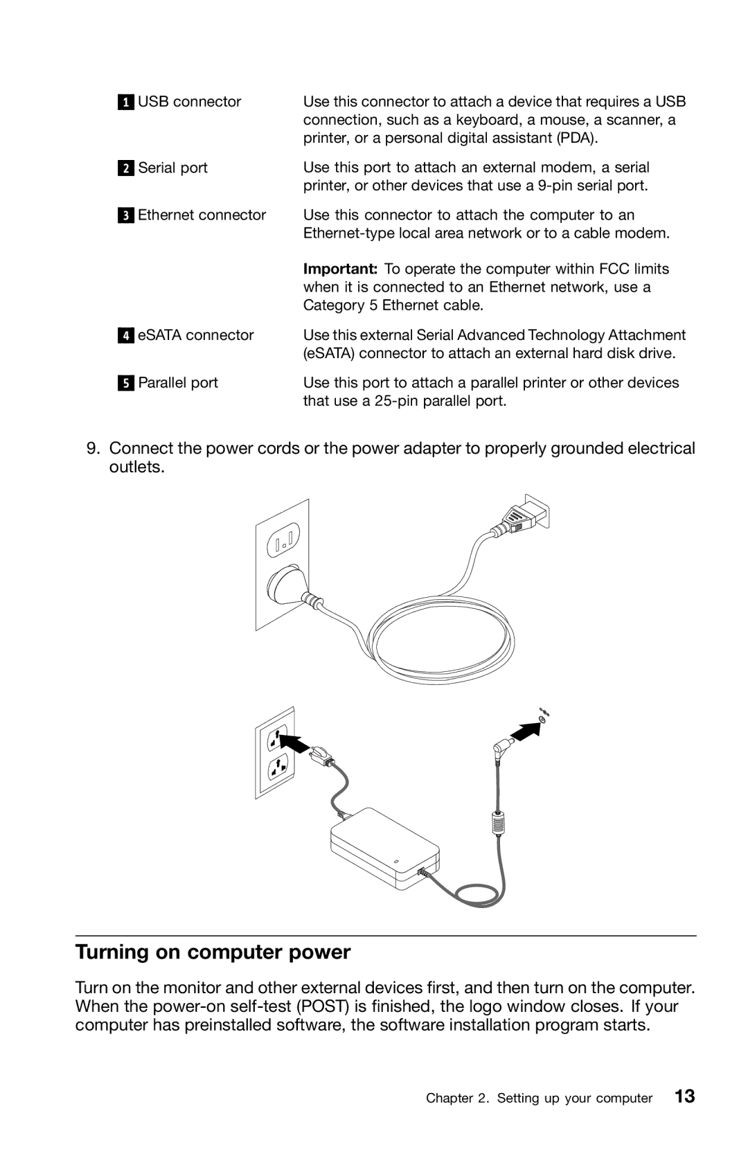 Lenovo 0B39663 warranty Turning on computer power 