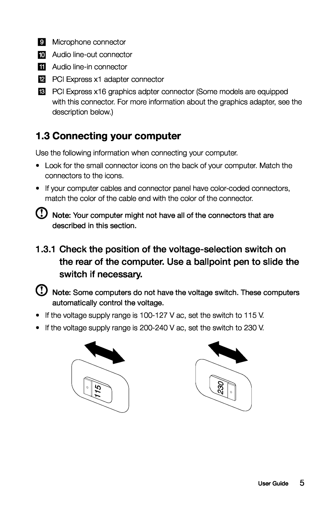 Lenovo 10041-10049 manual Connecting your computer 