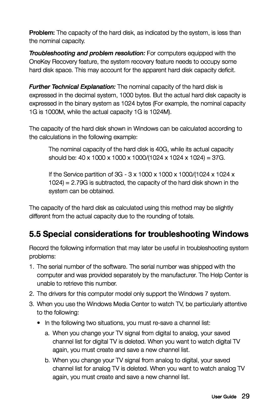 Lenovo 10041-10049 manual Special considerations for troubleshooting Windows 