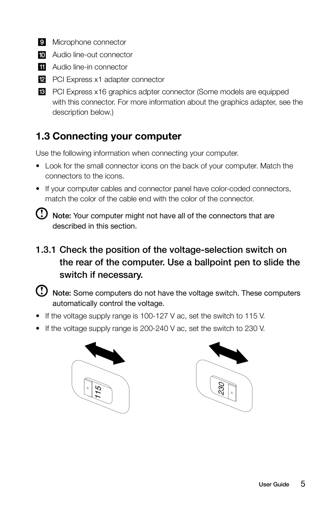 Lenovo 10041-10049 manual Connecting your computer 