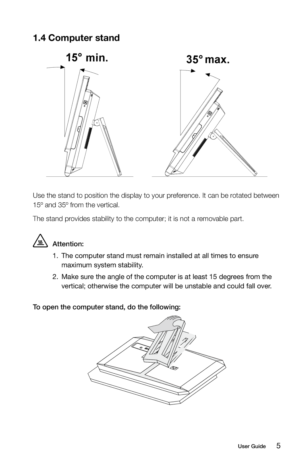 Lenovo 10057/7712 manual min 35 max, Computer stand 