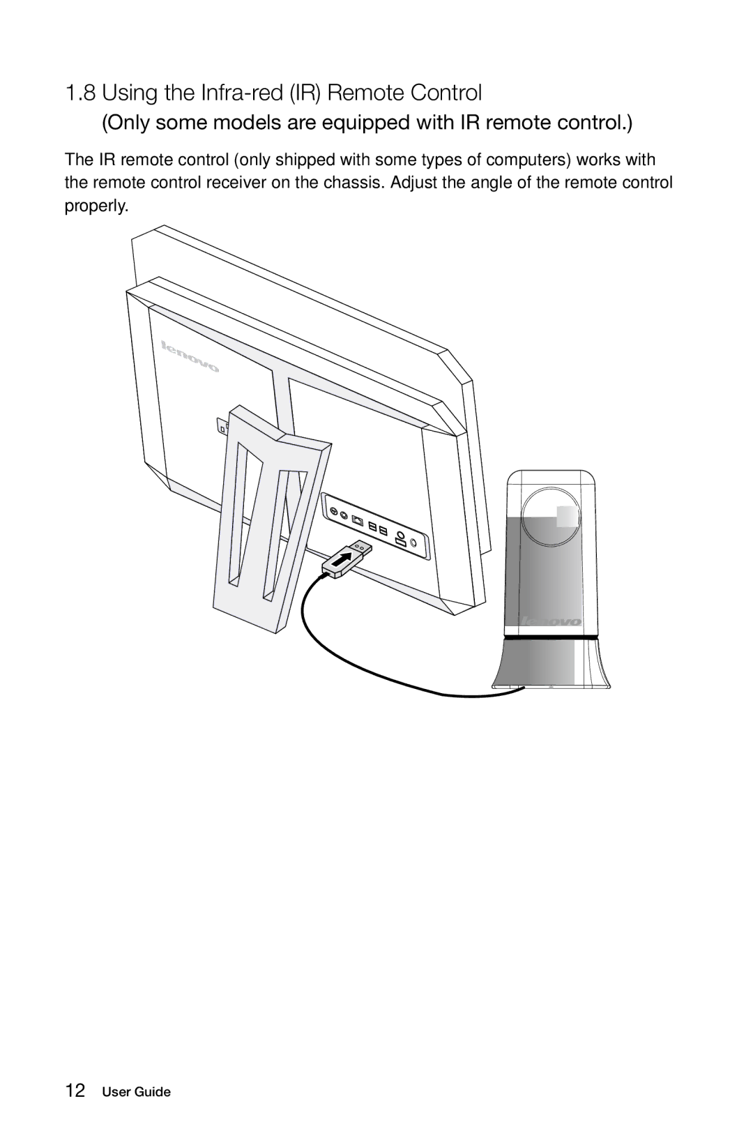 Lenovo 10057/7712 manual Using the Infra-red IR Remote Control, Only some models are equipped with IR remote control 