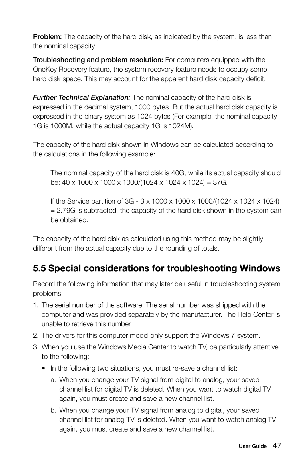 Lenovo 10057/7712 manual Special considerations for troubleshooting Windows 