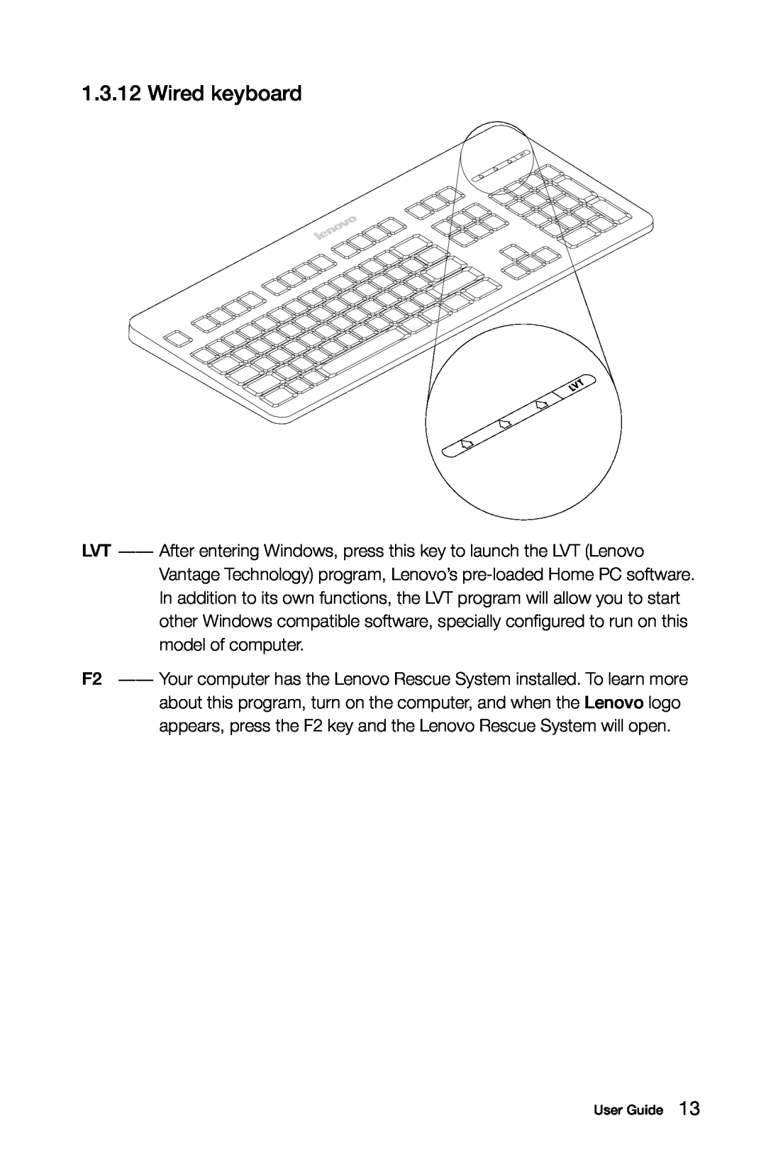 Lenovo 10060/7724, 10068/7752, 10059/7723, 10080/3099 manual Wired keyboard, T V L 