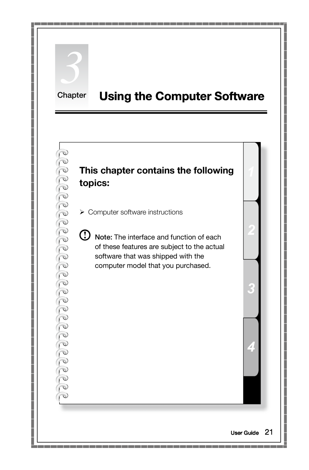 Lenovo 10066/7747, 10073/1169 Chapter Using the Computer Software, This chapter contains the following topics, User Guide 