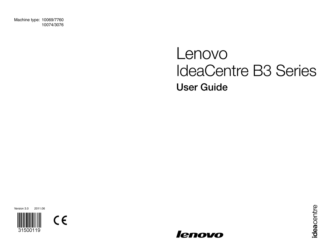 Lenovo 10069/7760, 10074/3076 manual Lenovo 