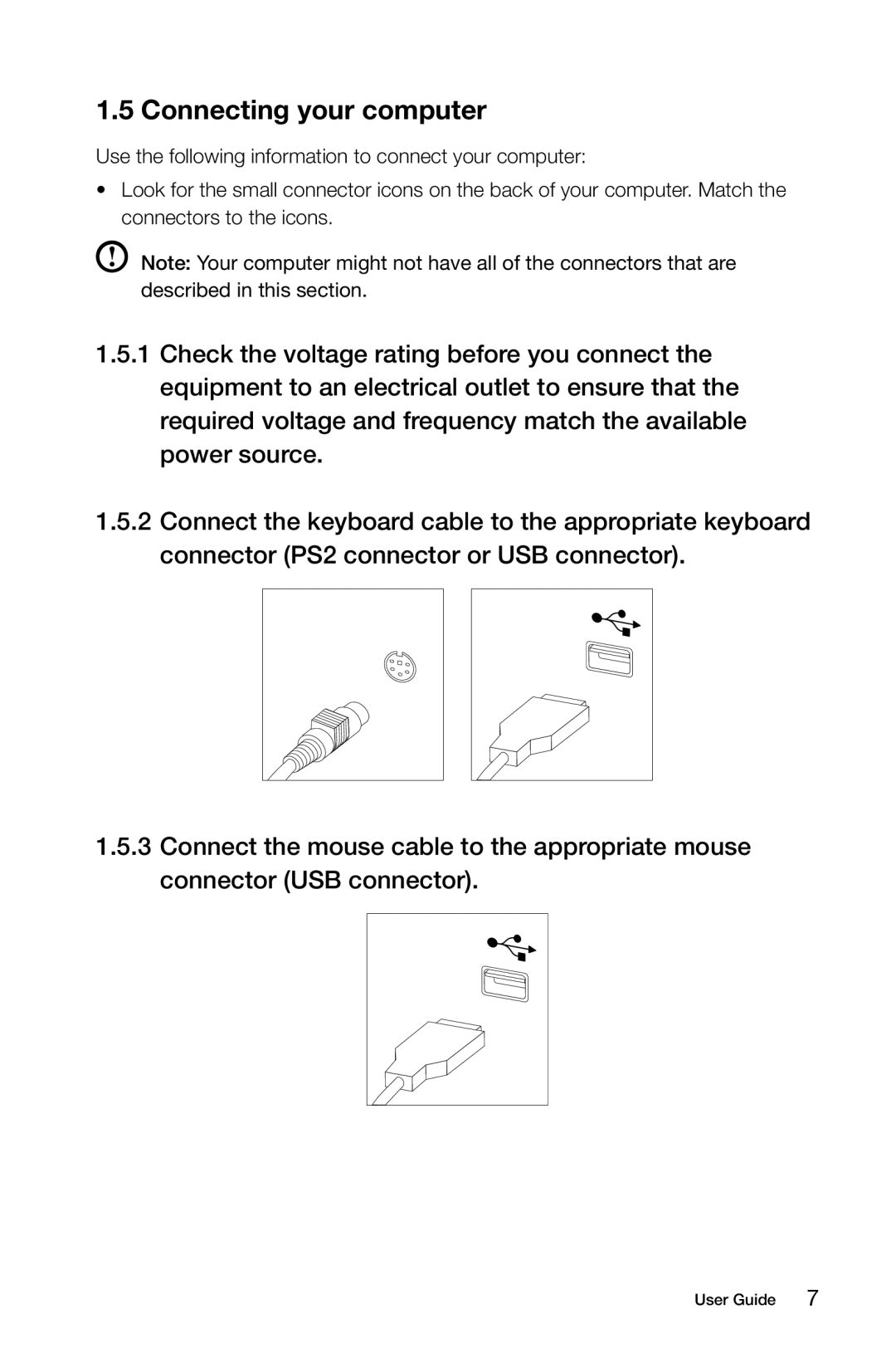 Lenovo 10074/3076, 10069/7760 manual Connecting your computer 