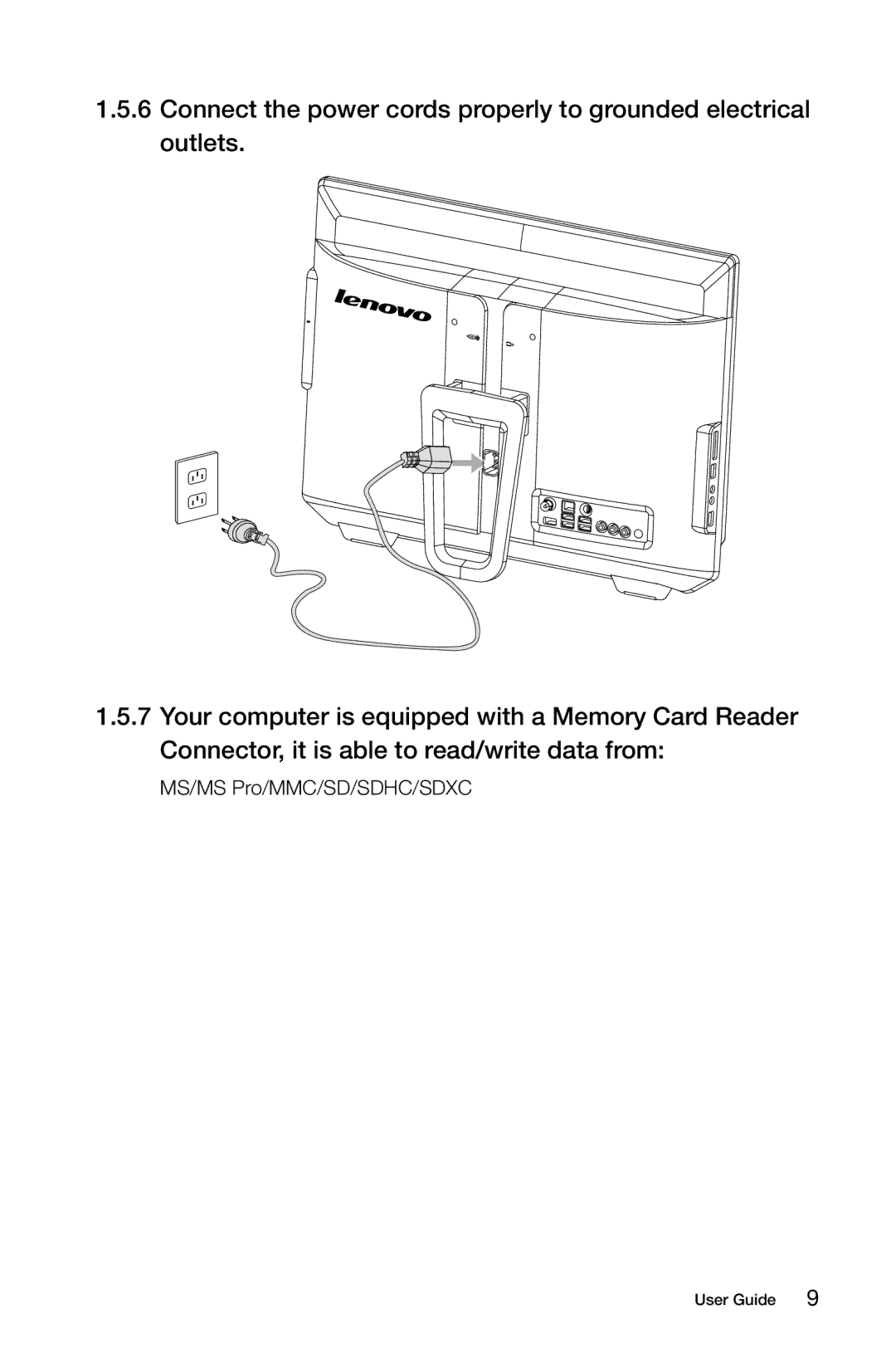 Lenovo 10074/3076, 10069/7760 manual MS/MS Pro/MMC/SD/SDHC/SDXC 