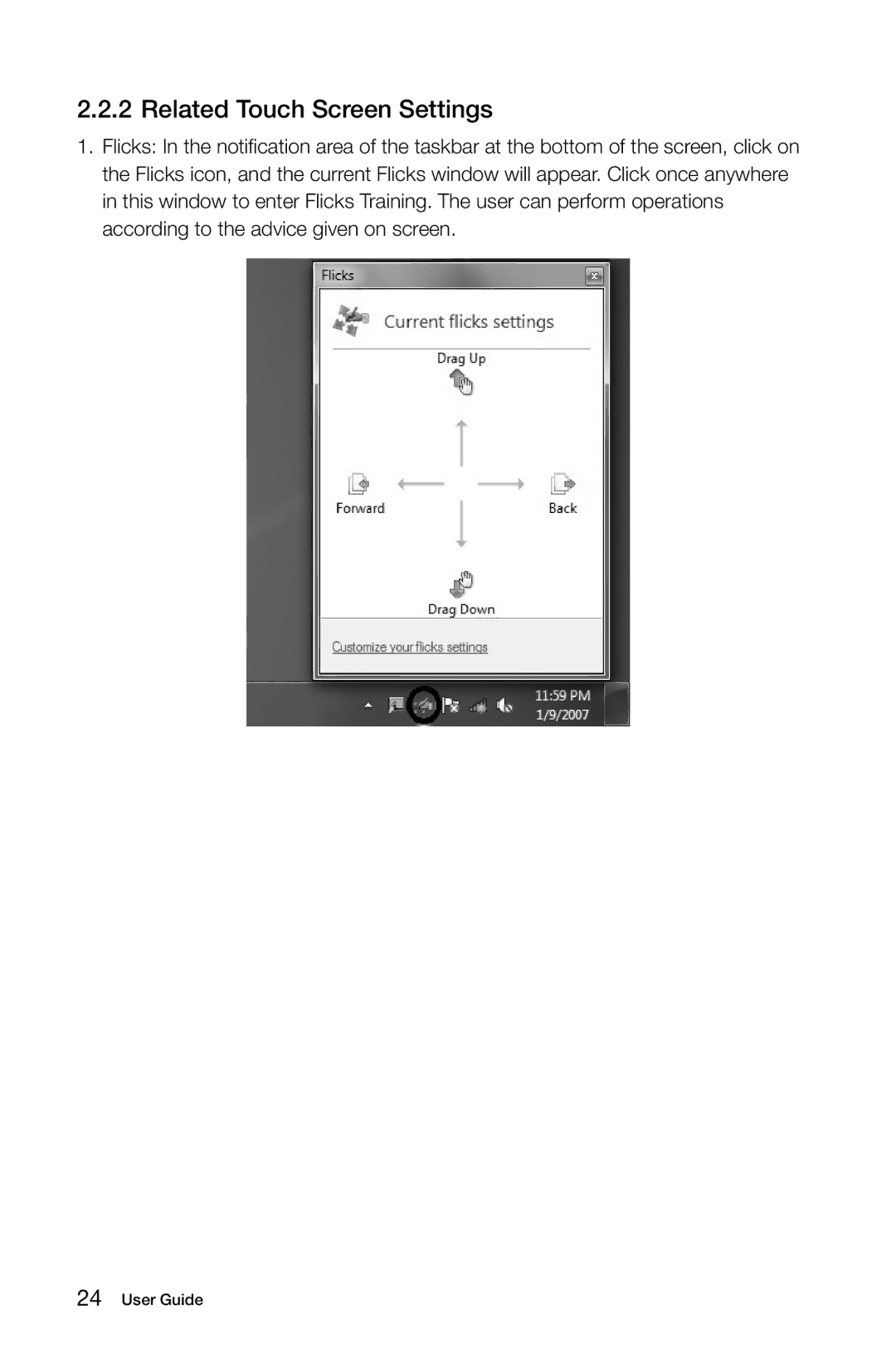 Lenovo 10069/7760, 10074/3076 manual Related Touch Screen Settings 