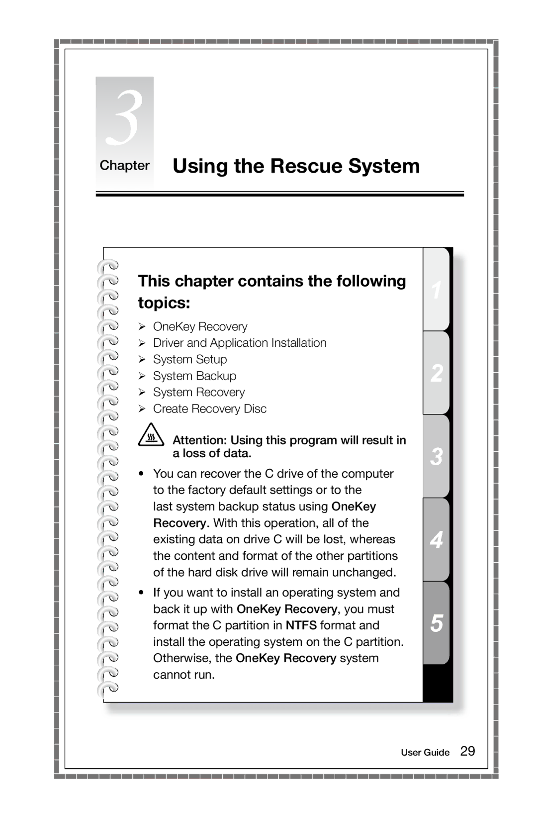 Lenovo 10074/3076, 10069/7760 manual Chapter Using the Rescue System 