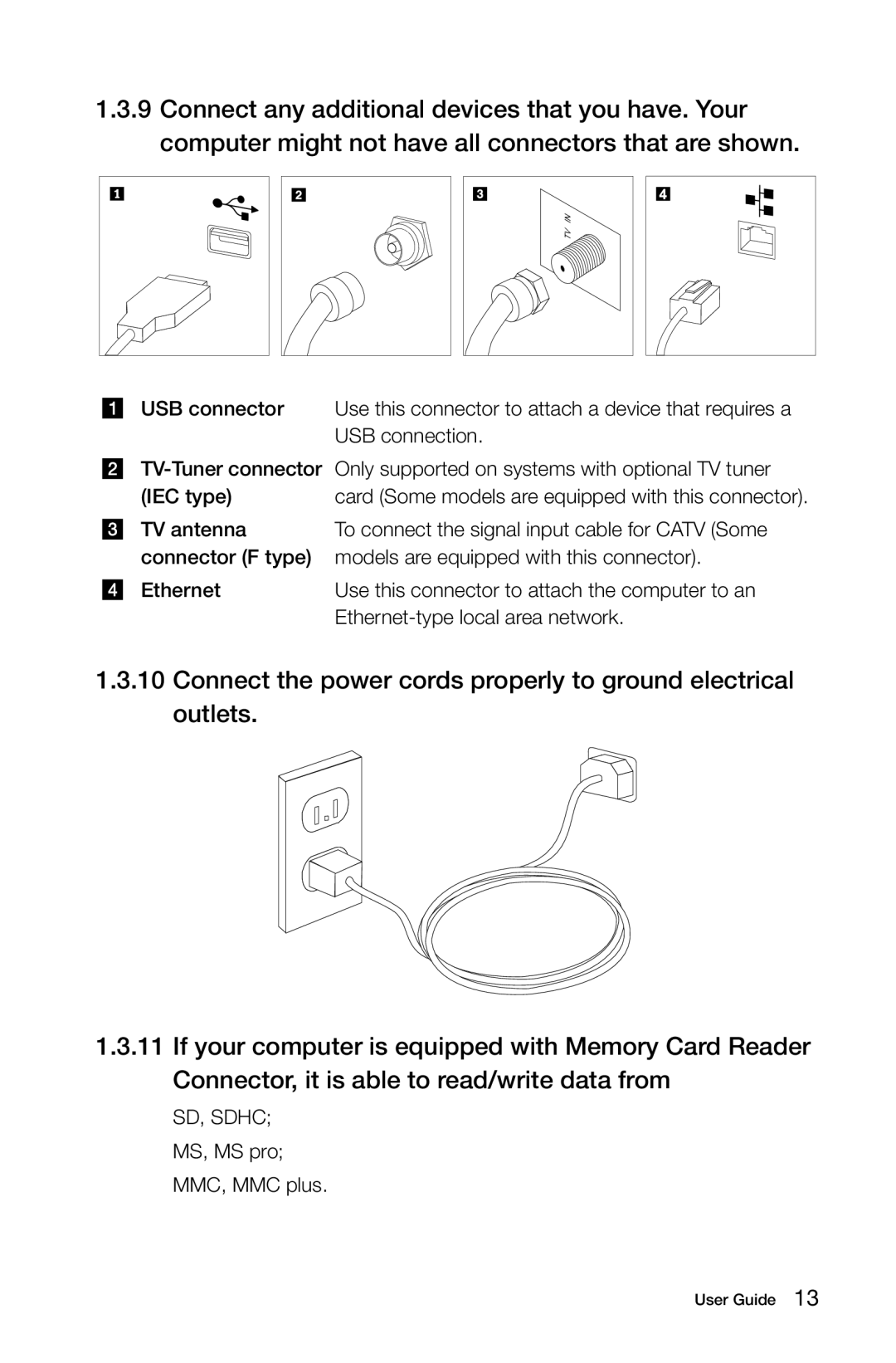 Lenovo 10091/2558/1196, 10080/3099/1194 manual SD, Sdhc 