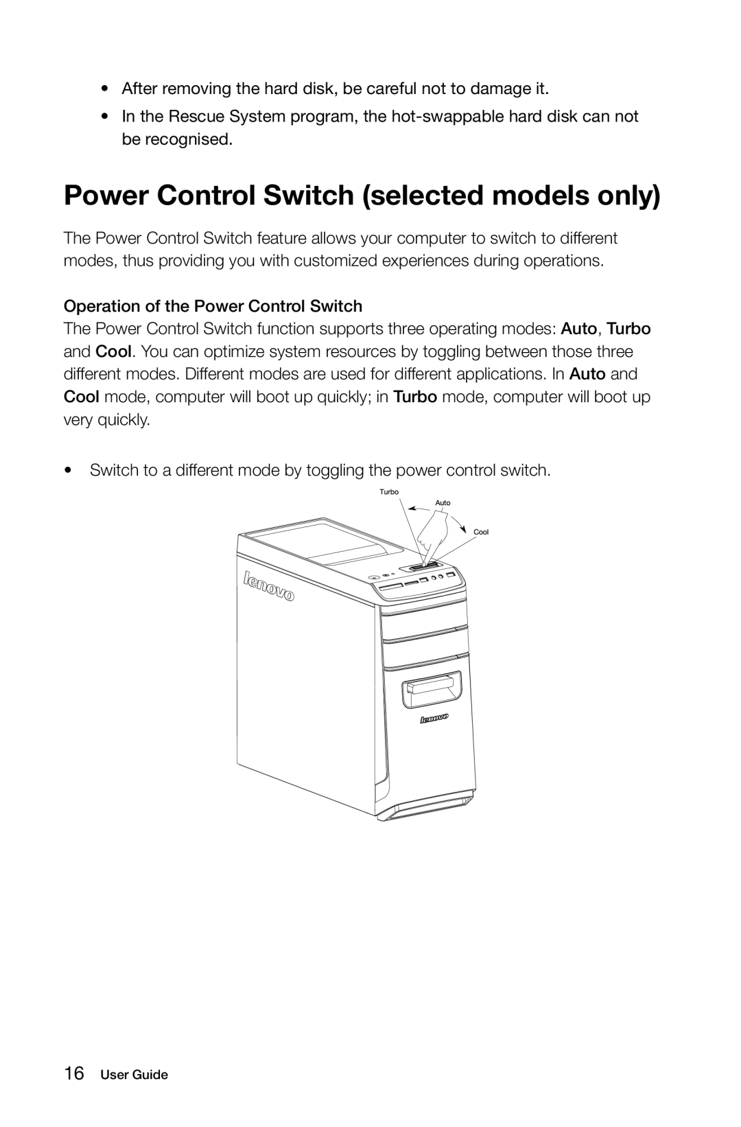 Lenovo 10120/90A0 [K450 NON-ES], 10121/90A1 [K450 ES], 10086/3109/4743 [K430] Power Control Switch selected models only 