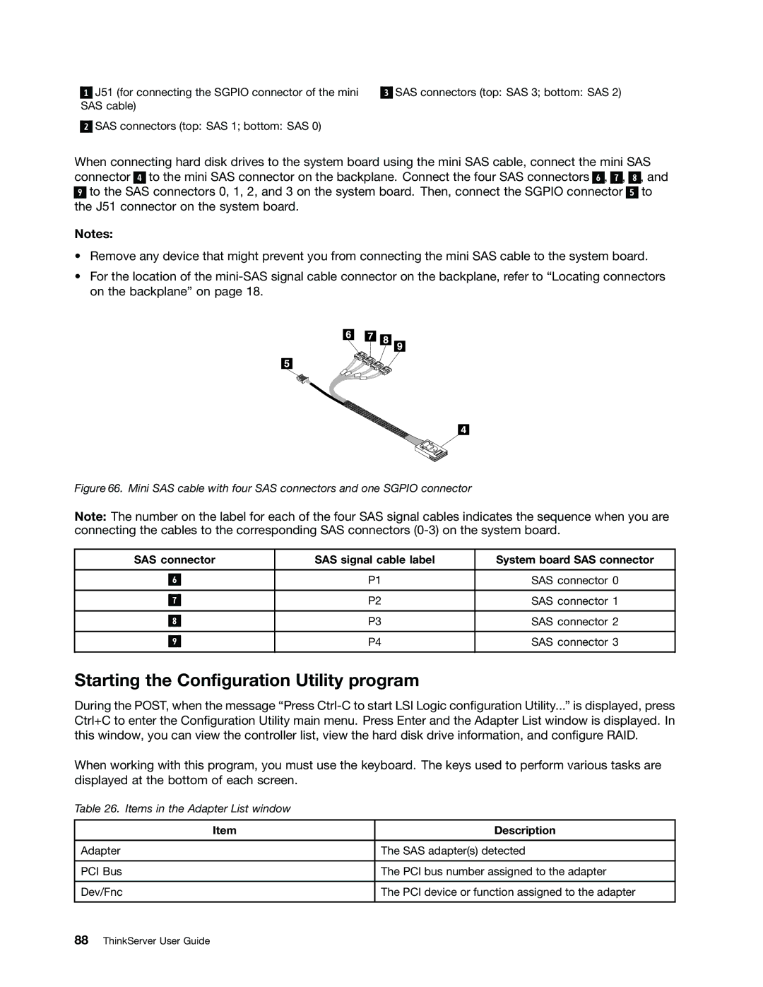 Lenovo 1046, 1047, 1045, 1048 manual Starting the Configuration Utility program, Description 