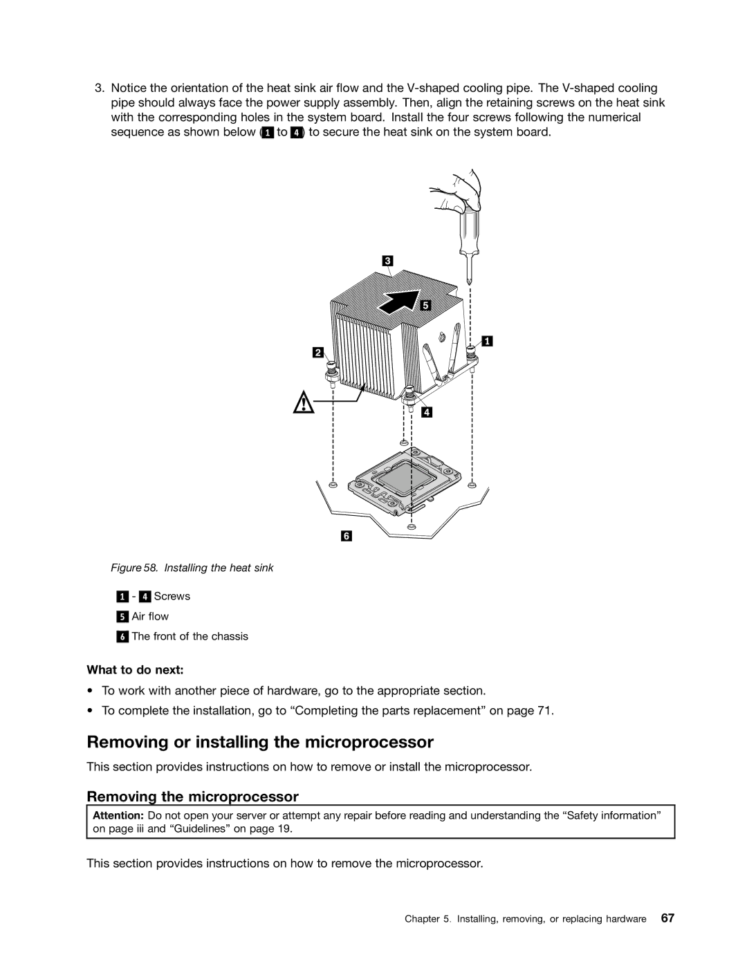 Lenovo 1048, 1046, 1047, 1045 manual Removing or installing the microprocessor, Removing the microprocessor 